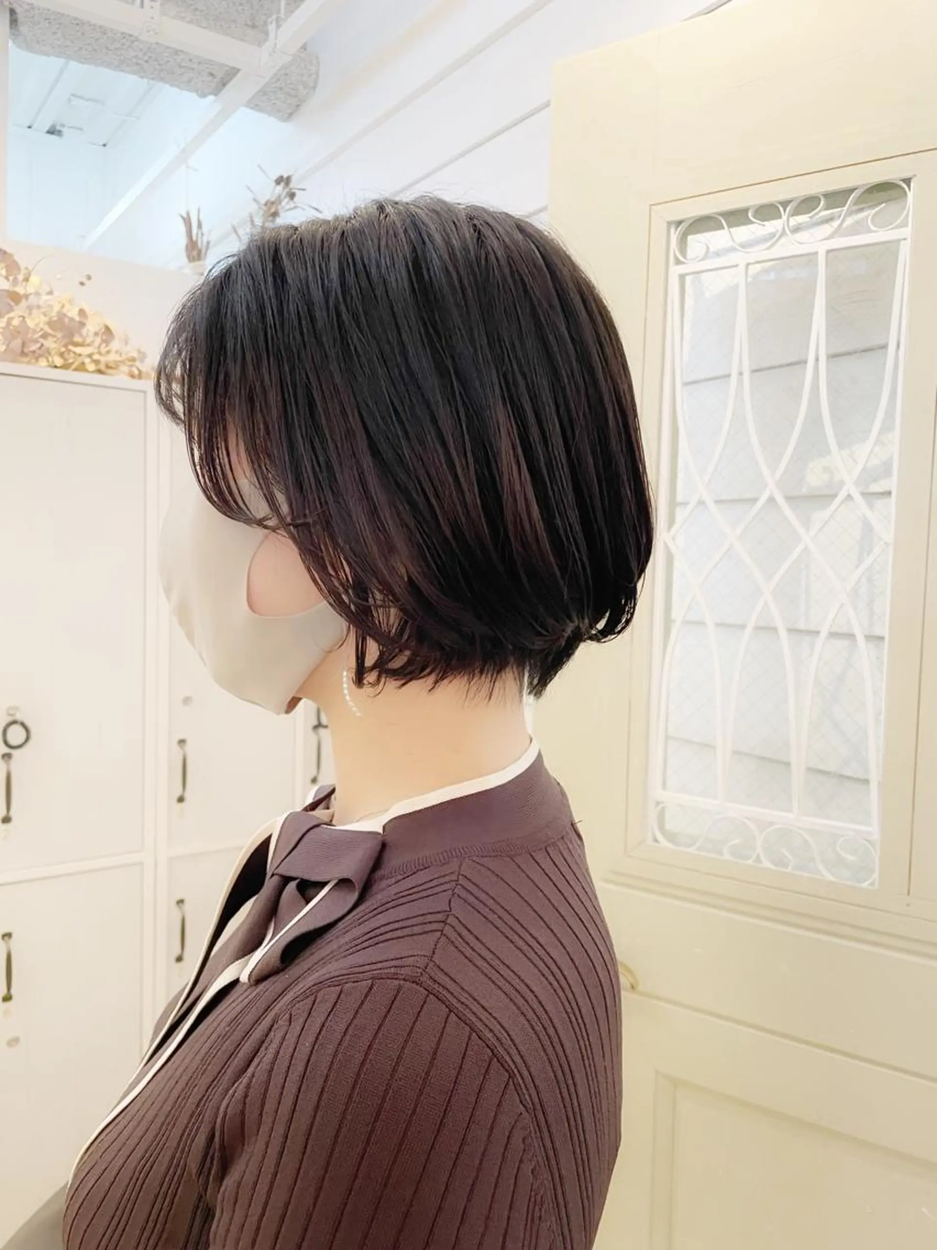 ショート ショートボブ ハンサムショート ボブ くせ毛 ショートヘア カット トリートメント newline銀座所属・銀座ショート/ 大人ショート/金子涼のヘアスタイル