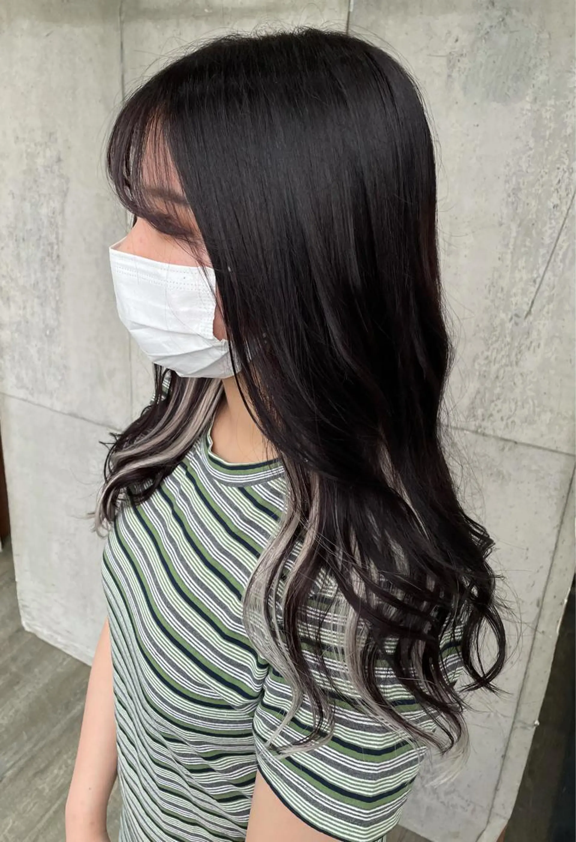 セミロング エクステ 大内 志穂のヘアスタイル
