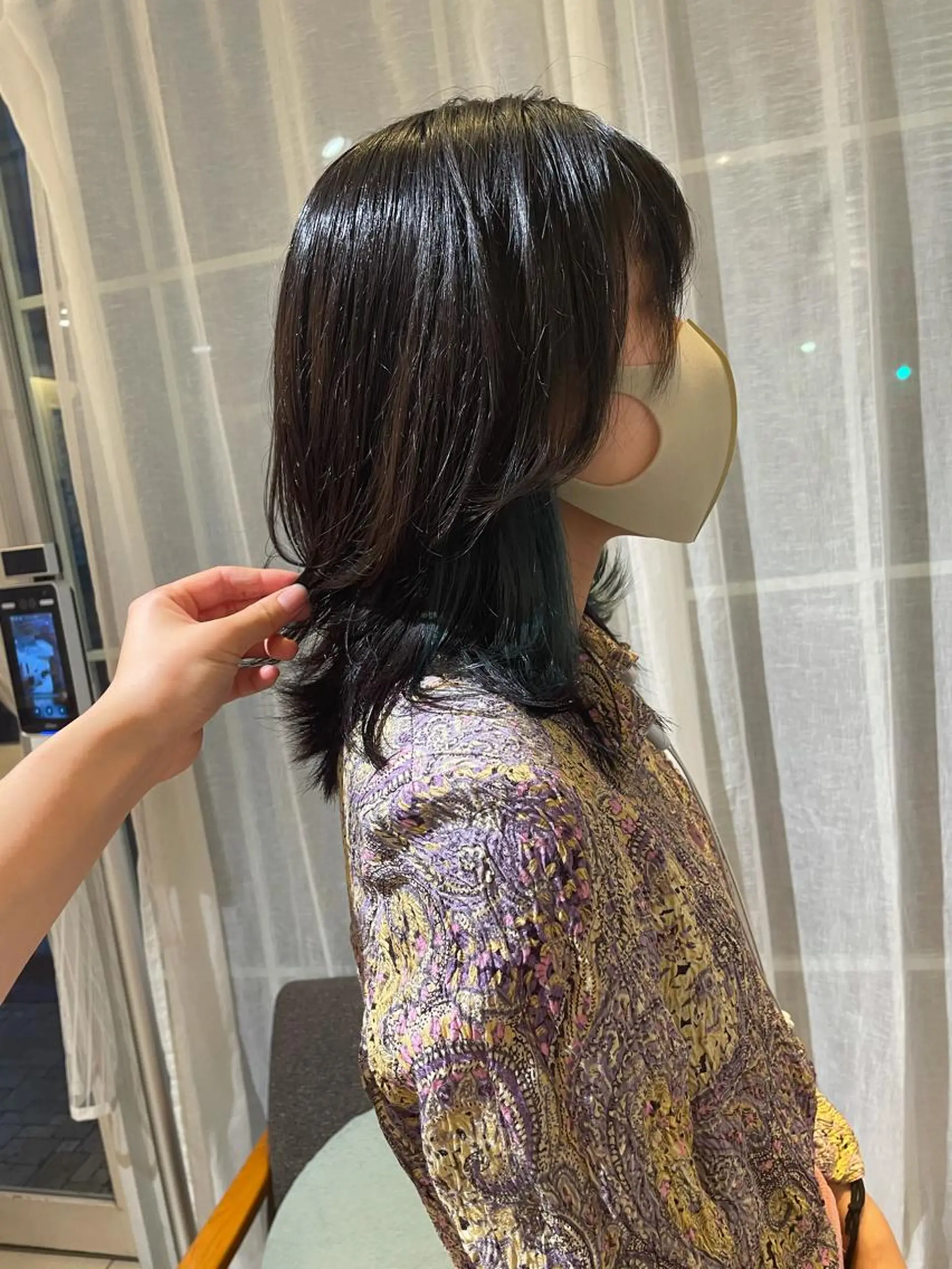 セミロング カラー ヘアアレンジ ヘアカラー ハイトーンピンク🍑 ブリーチ🍑RINAのヘアスタイル