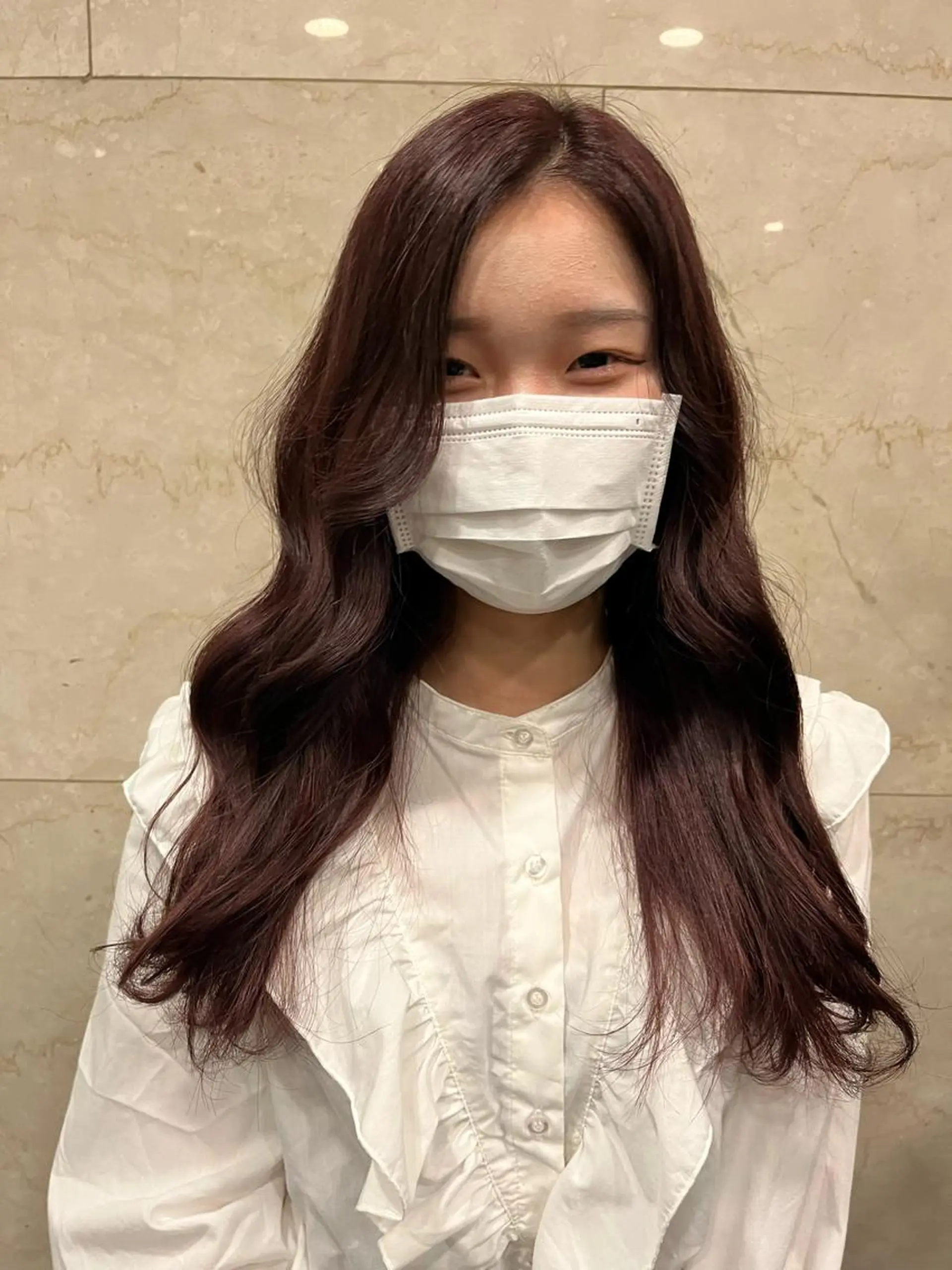 カラー ブラウンカラー ピンクカラー こまつばらみお/レイ ヤー/ダブルカラーのヘアスタイル