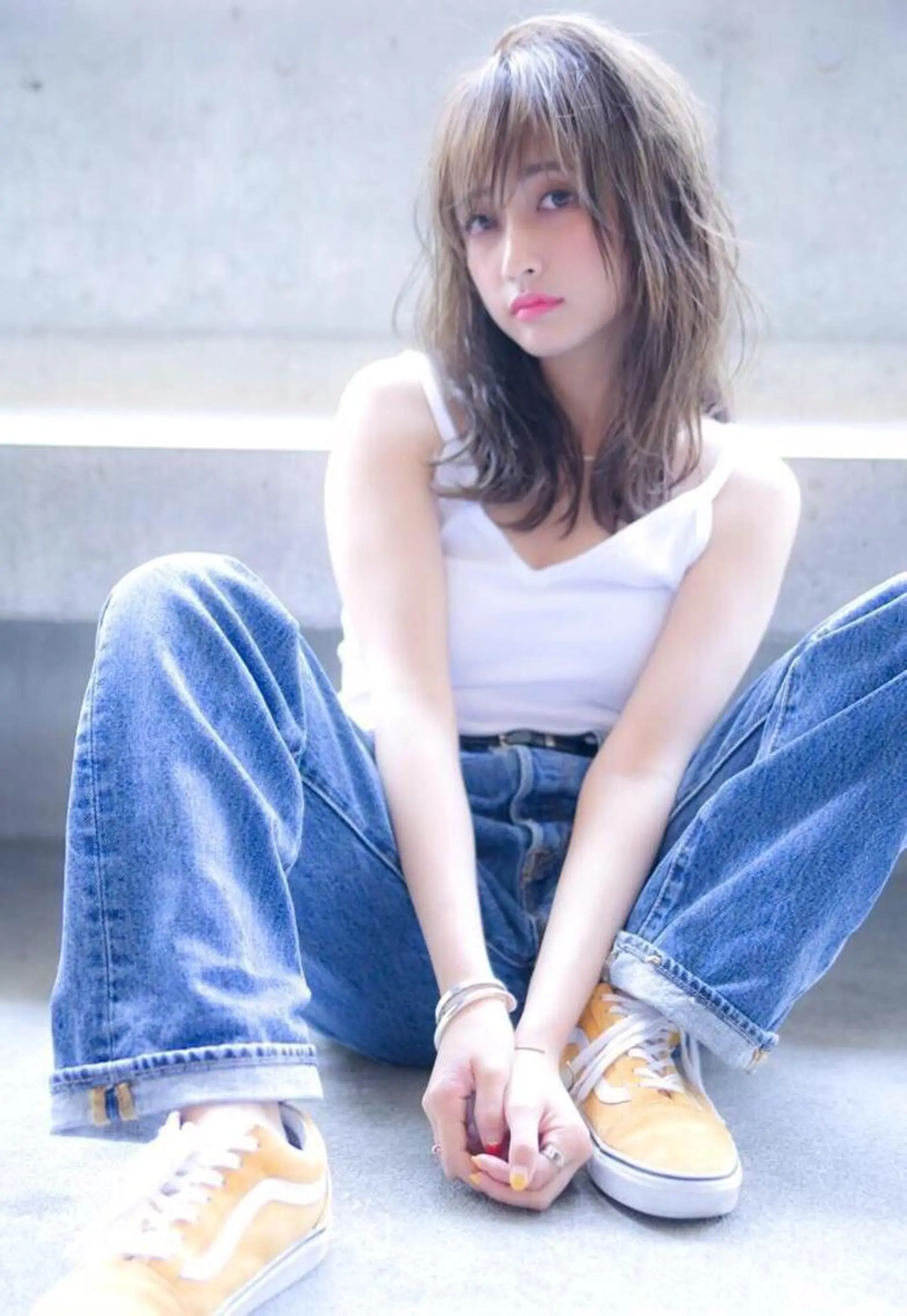 セミロング カラー hao所属・西山 頌太のヘアスタイル