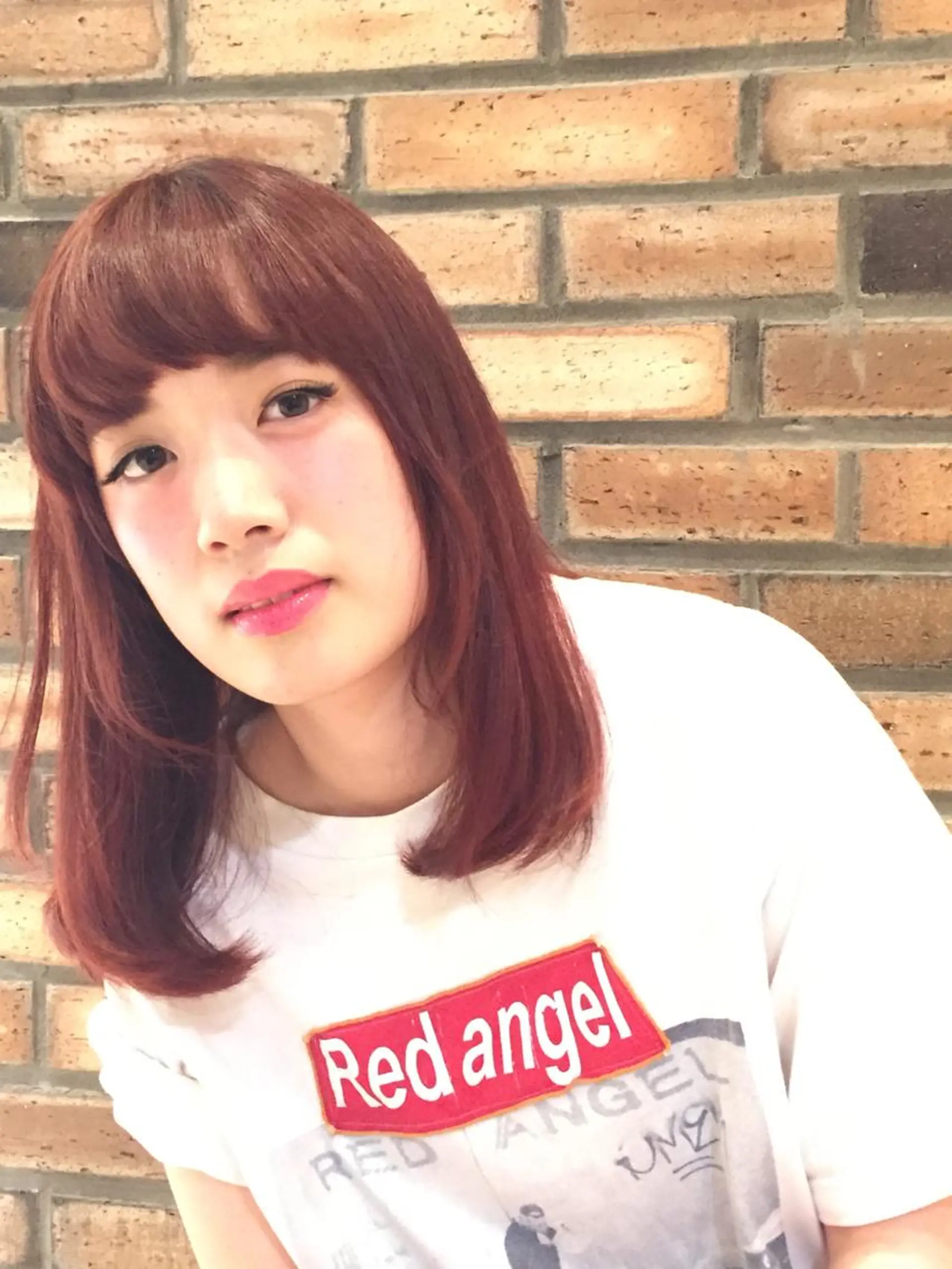 ミディアム カラー レッドカラー NAO ☆のヘアスタイル