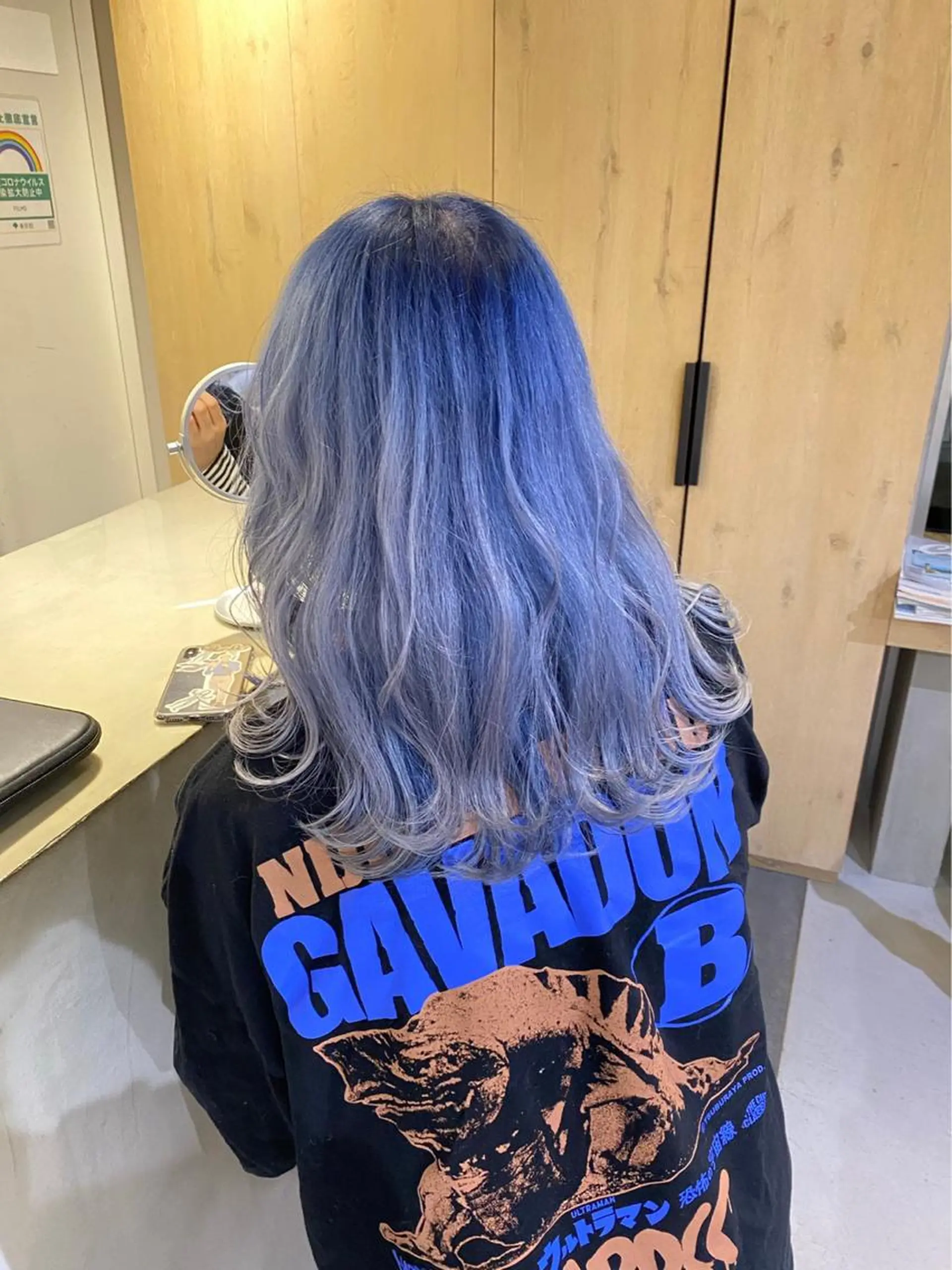 ロング カラー パーマ ヘアアレンジ メンズ キッズ ネイル マツエク・マツパ メンズブリーチ ブリーチ ブルーカラー トリートメント ブルー カラー特化サロン梅田 Eir茶屋町/山下のヘアスタイル
