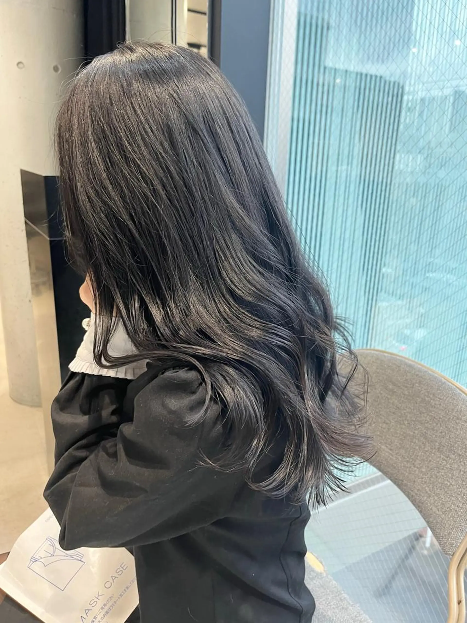 ミディアム カラー パーマ ヘアアレンジ 透明感/オリーブ/ グレージュ/YUKAのヘアスタイル