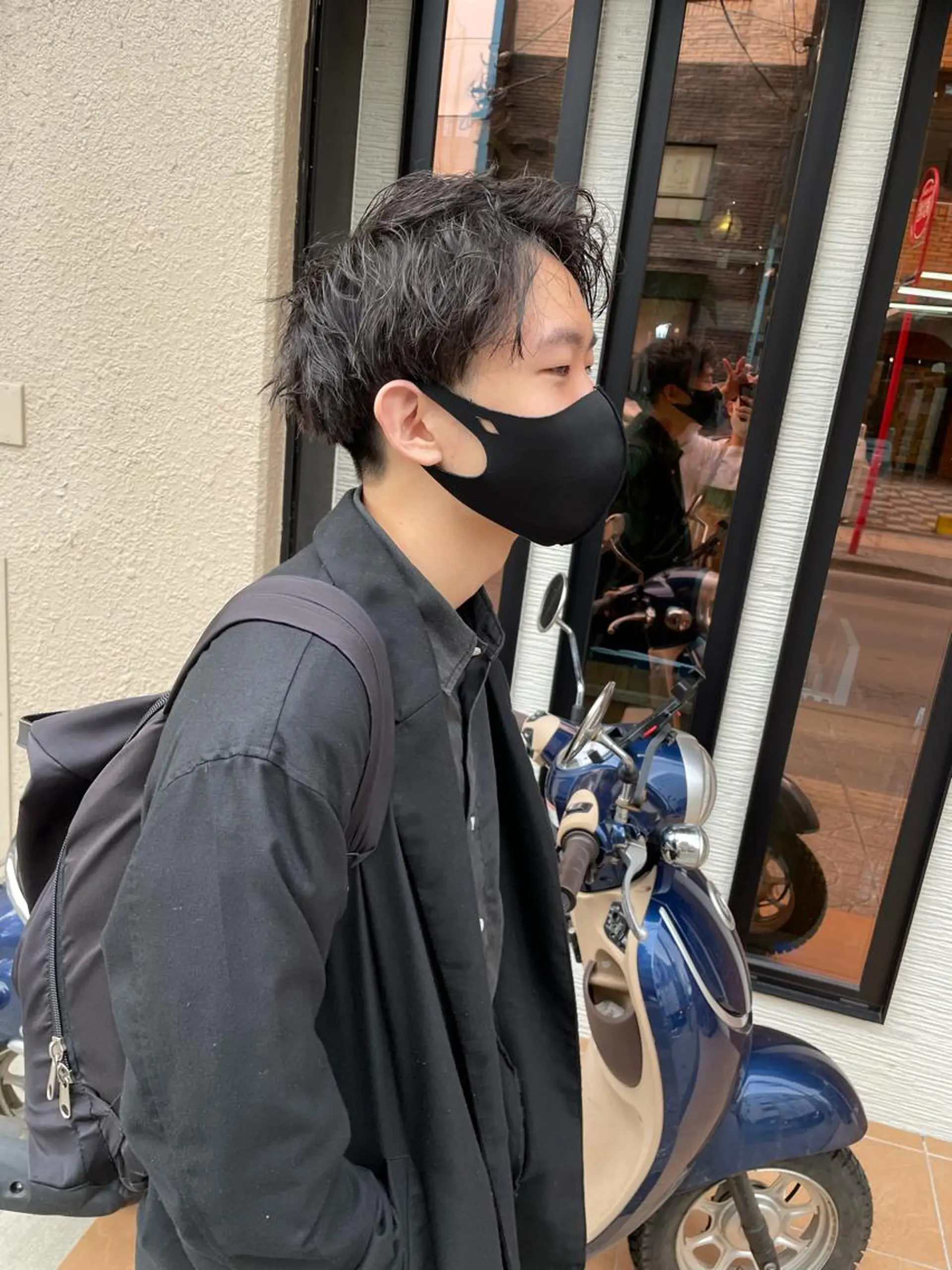 パーマ メンズ アップバング yoshi (高橋福博)のヘアスタイル