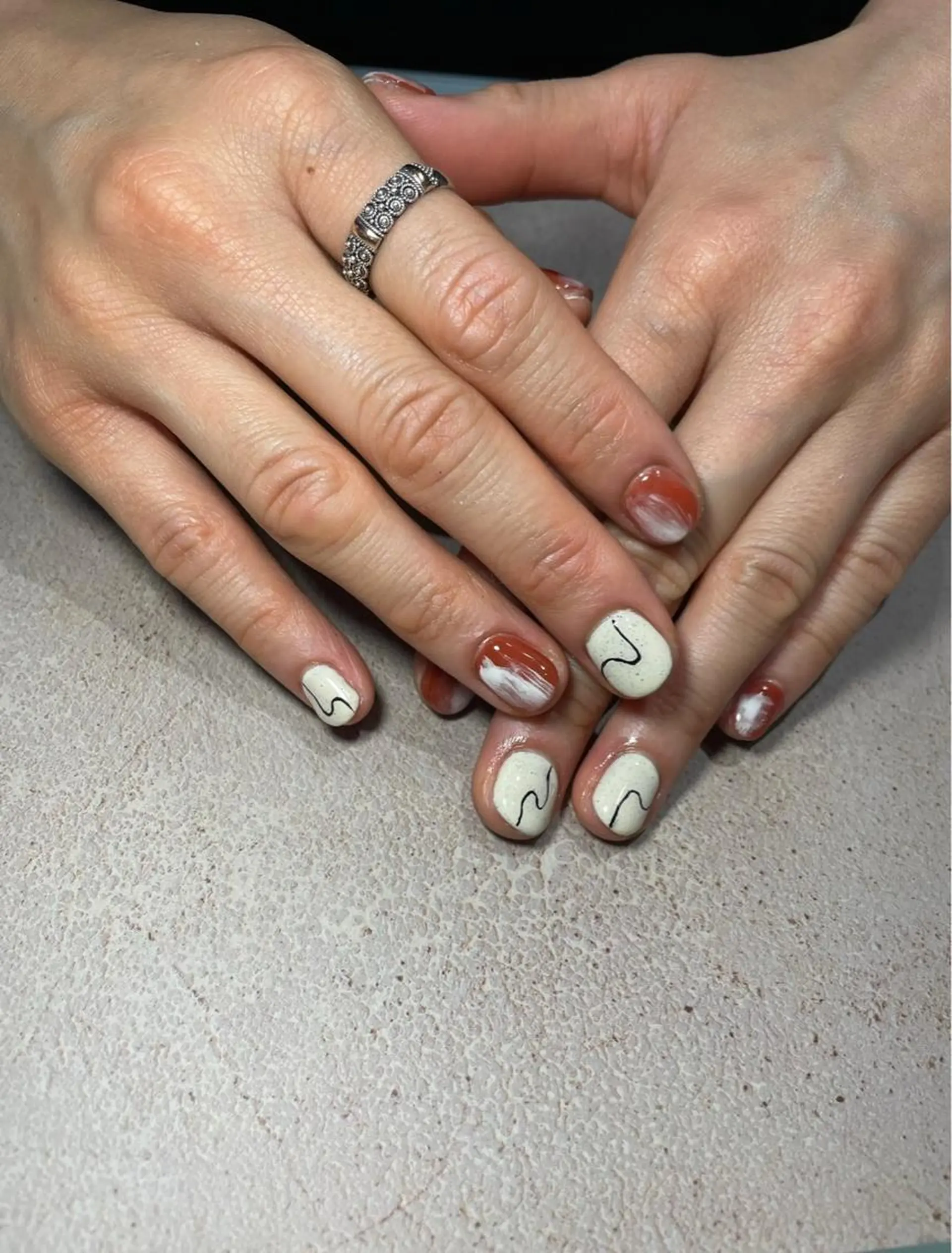 ネイル オレンジ nail salon CIELのネイルデザイン