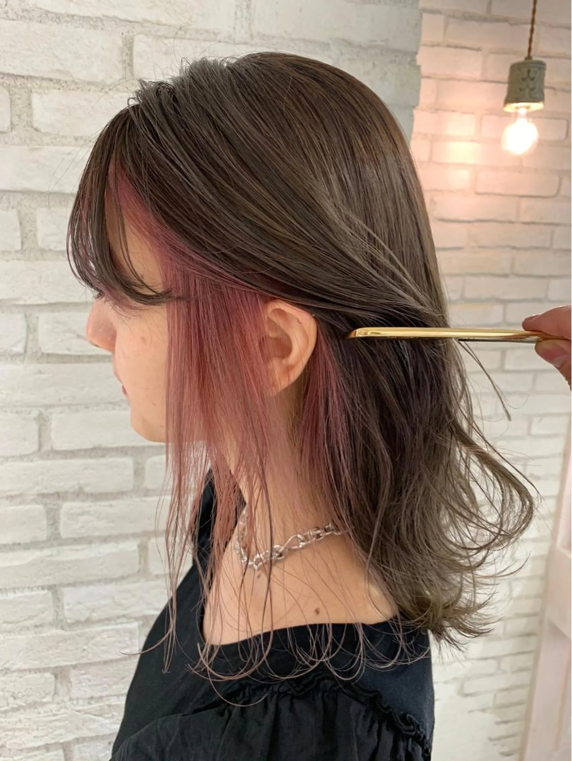 ミディアム カラー 韓国ヘア/艶カラー /田中悠佑のヘアスタイル