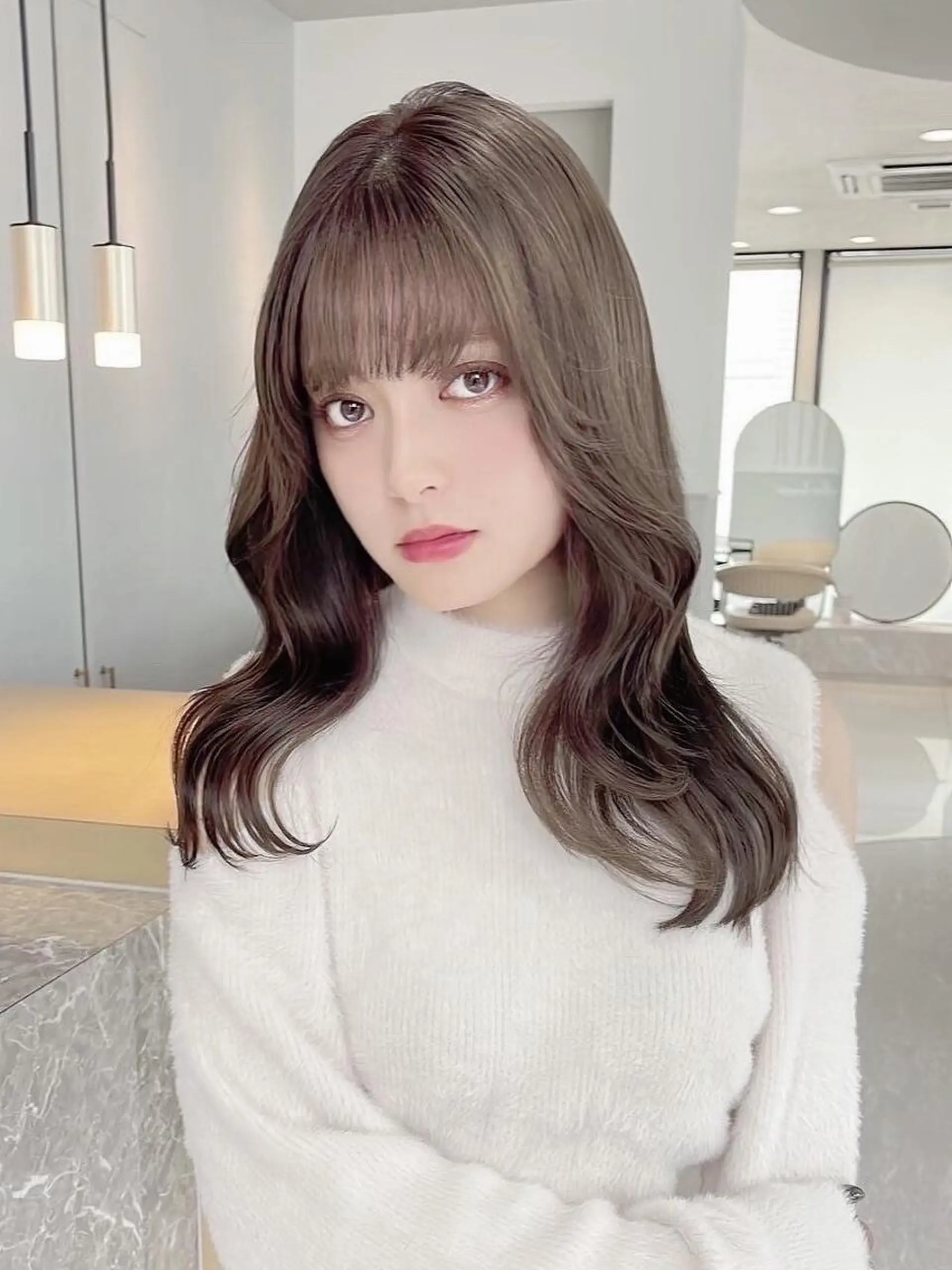 ロング カラー カット ヘアカラー トリートメント 骨格補正似合わせ カット阿部建のヘアスタイル