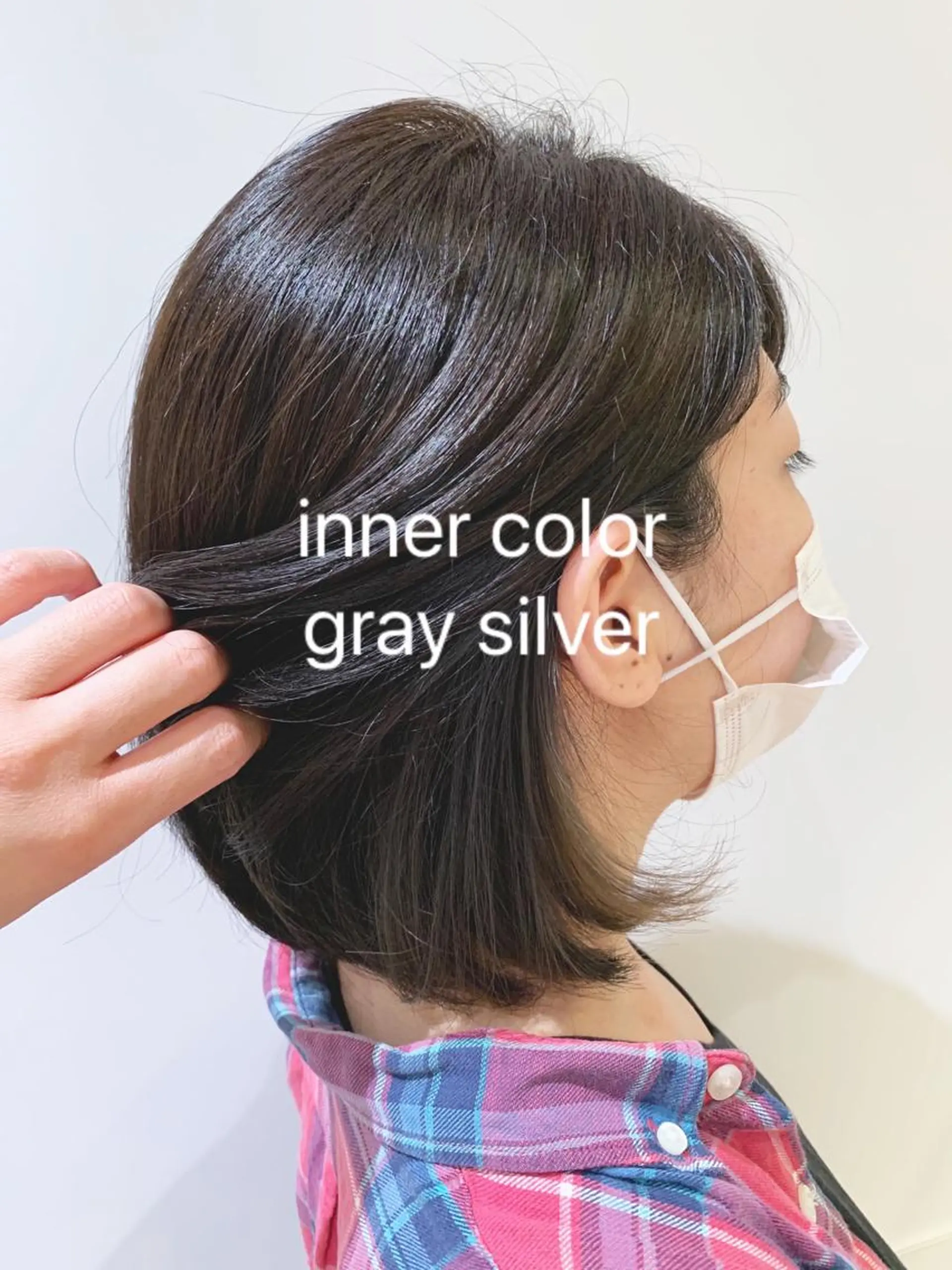 セミロング カラー ヘアアレンジ カット ヘアカラー トリートメント GO TODAY SHAiRE SALON 梅田店所属・柔らかくすみカラー ボブ/ショートのヘアスタイル