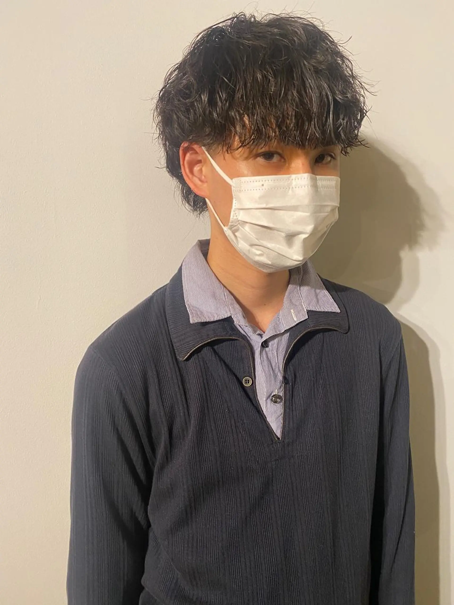 ショート パーマ メンズ メンズブリーチ コンマヘア フェードカット メンズハイライト カルマパーマ 🔹YUTA🔹 メンズパーマのヘアスタイル