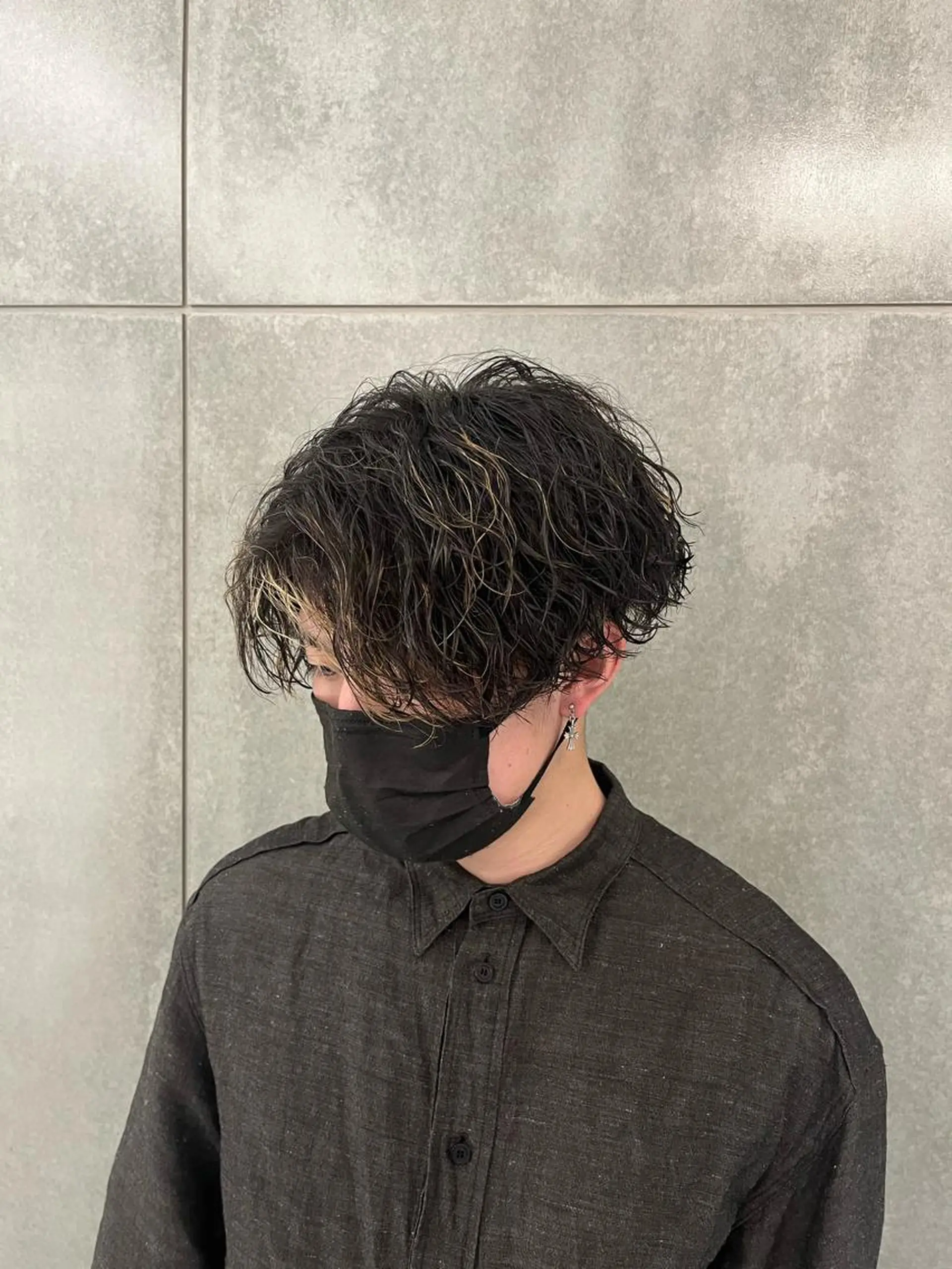 ミディアム パーマ メンズ 瀧野 翔吾【メンズ特化】のヘアスタイル