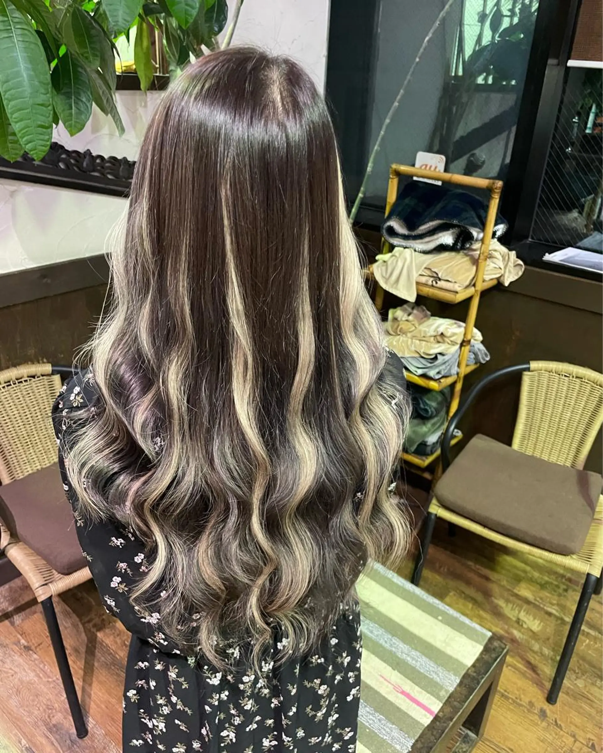 ロング カラー ハイライトカラー エクステ ハイライト ヘアカラー エクステ アンククロス/ 池袋/RYUSEIのヘアスタイル