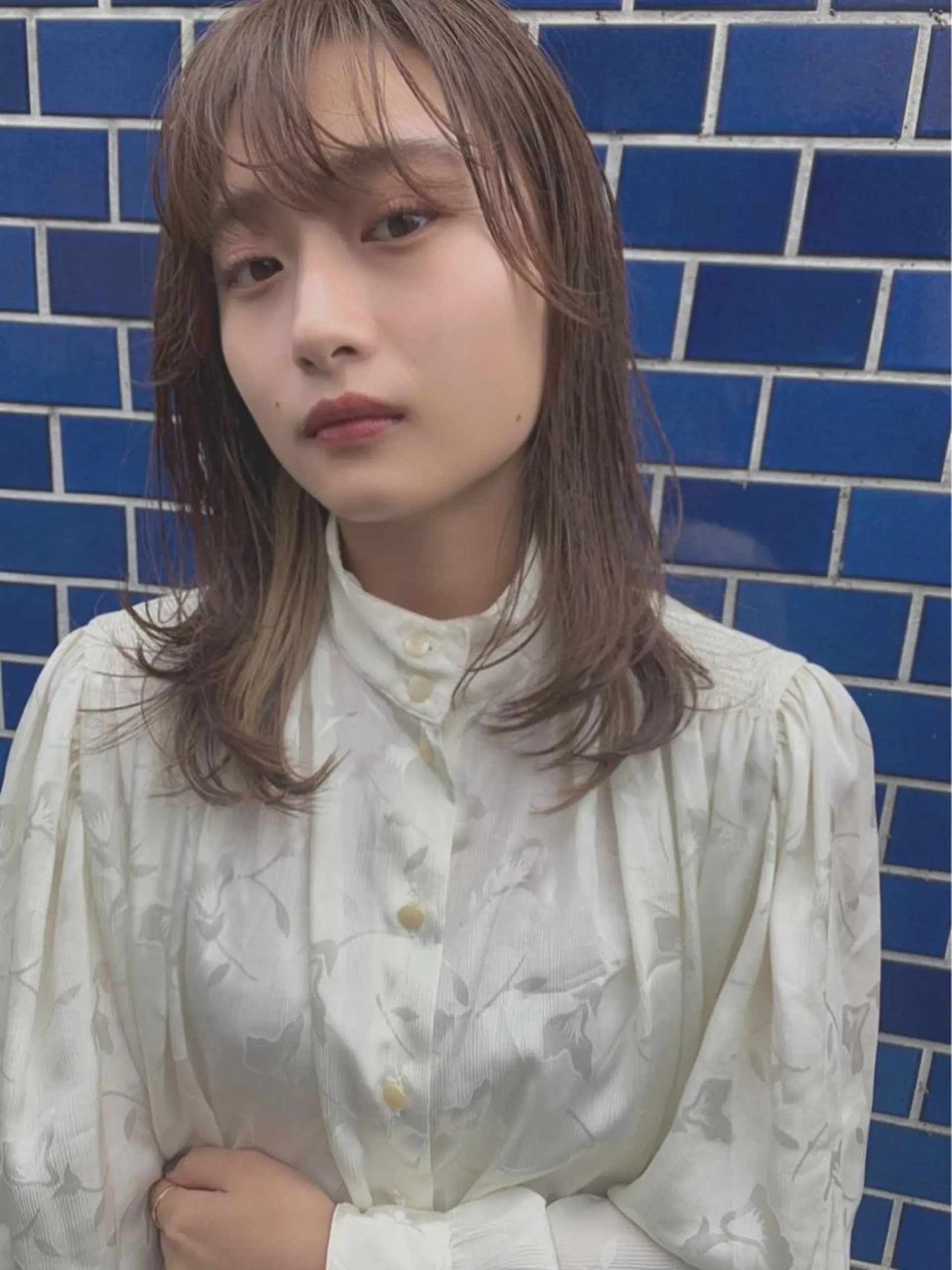 ミディアム ミルクティーブラウン 💈ホリ ダイキ💈のヘアスタイル