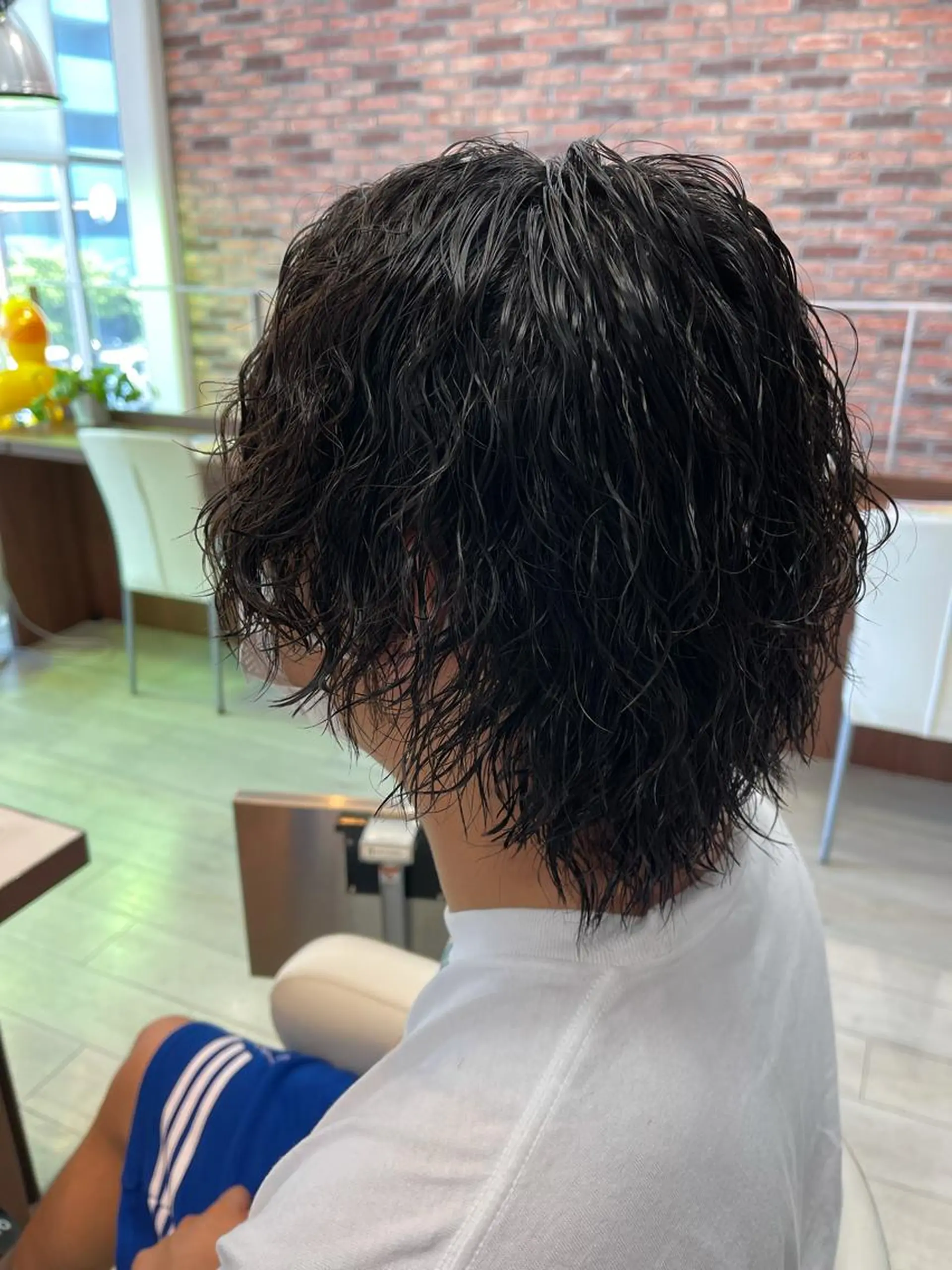 ミディアム パーマ メンズ カット パーマ メンズパーマフェード シモジタカヒロのヘアスタイル