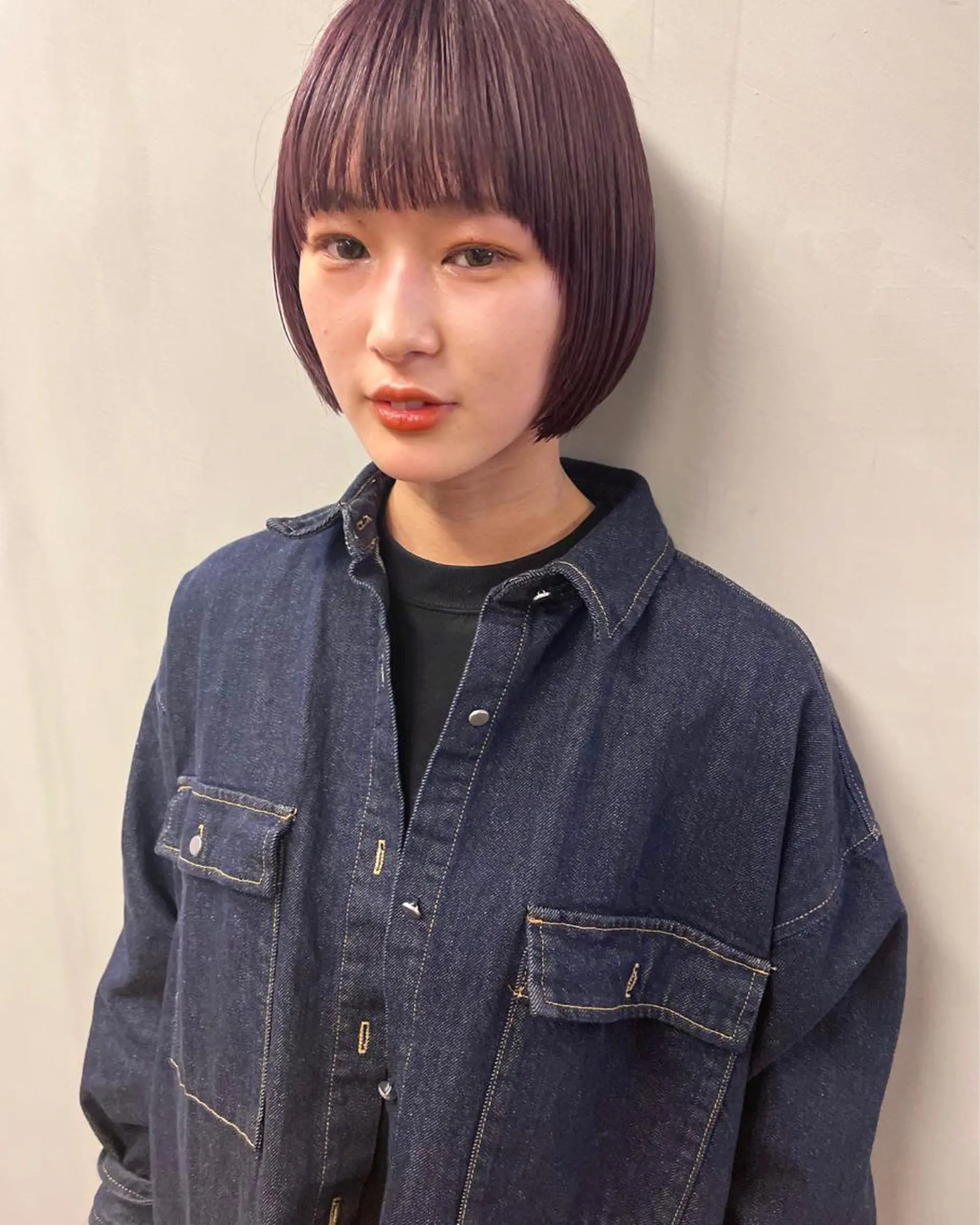 ミディアム カラー パーマ ヘアアレンジ メンズ キッズ ネイル マツエク・マツパ アイブロウ ベージュカラー ピンクカラー カラーマツエク ピンク tatsumi/ボブ ウルフ/レイヤーのヘアスタイル