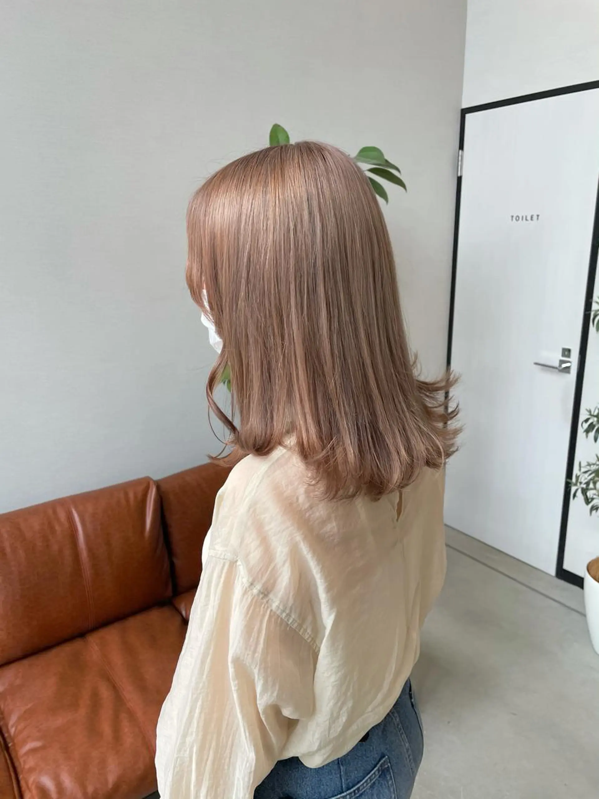 セミロング ヘアカラー キノシタ ナオユキのヘアスタイル