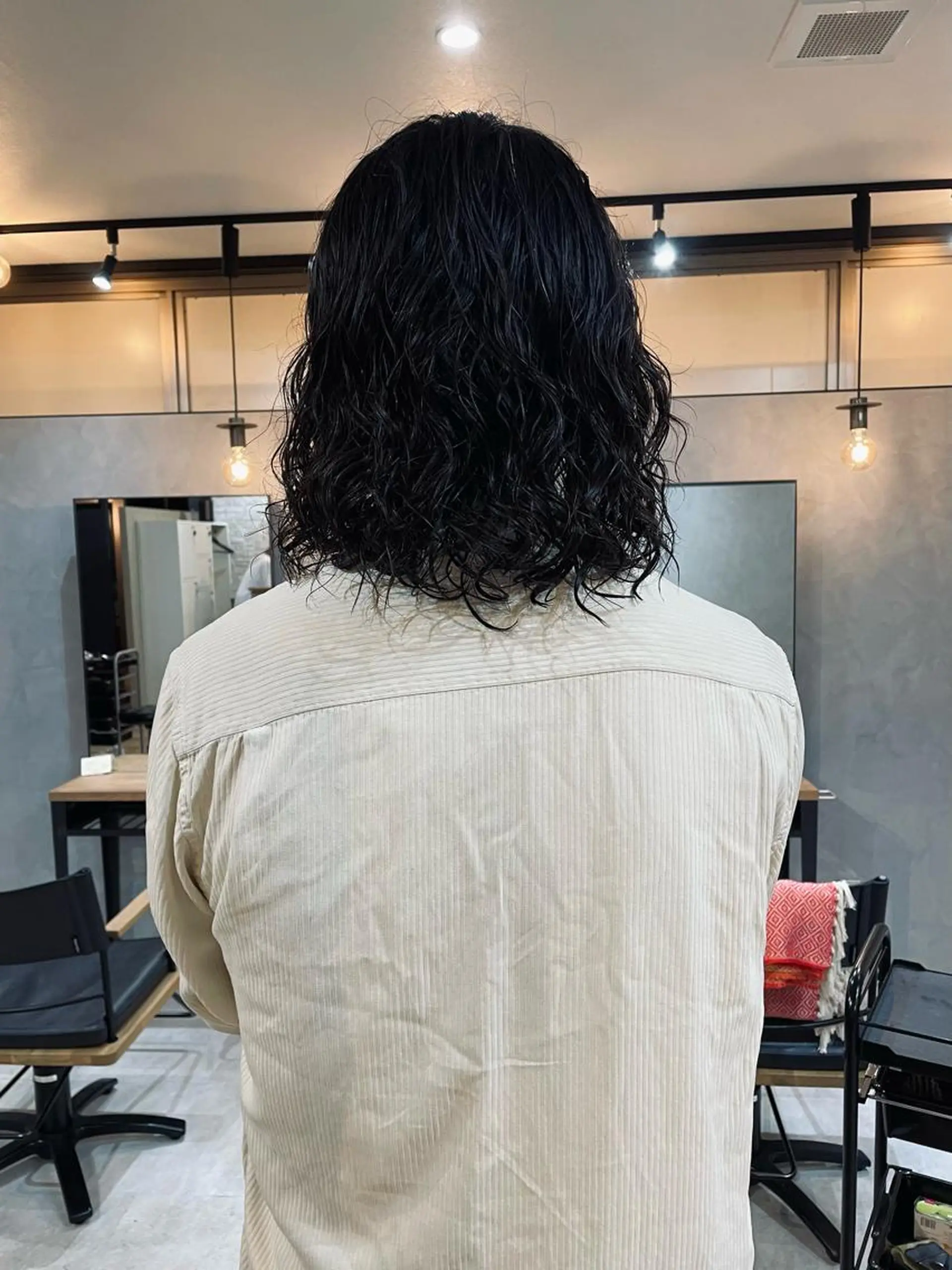 ロング パーマ メンズ カット パーマ トリートメント Basis 田口豪司のヘアスタイル
