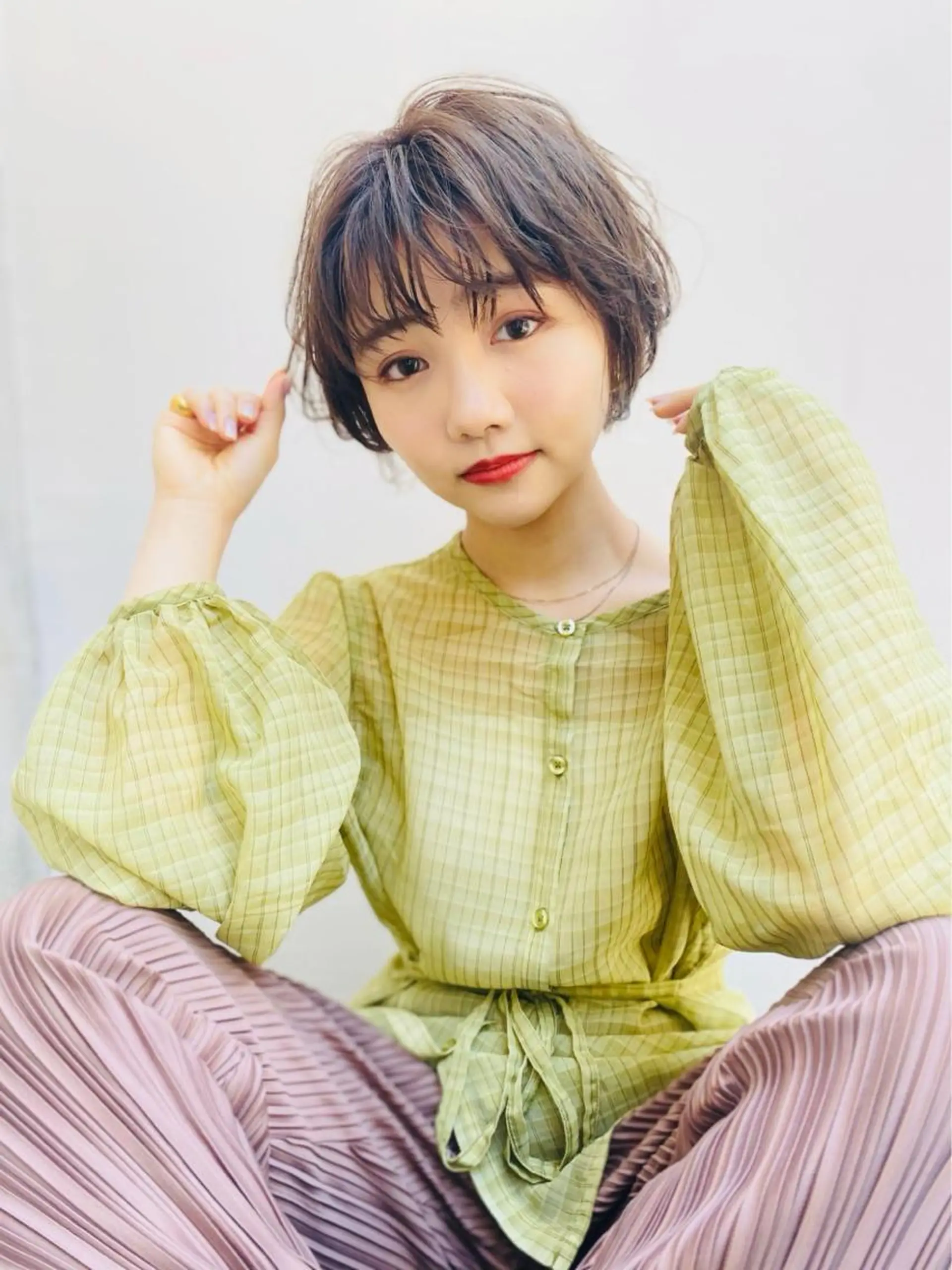 ショート カット ヘアセット ハイトーン/レイヤー 💜Akaneのヘアスタイル