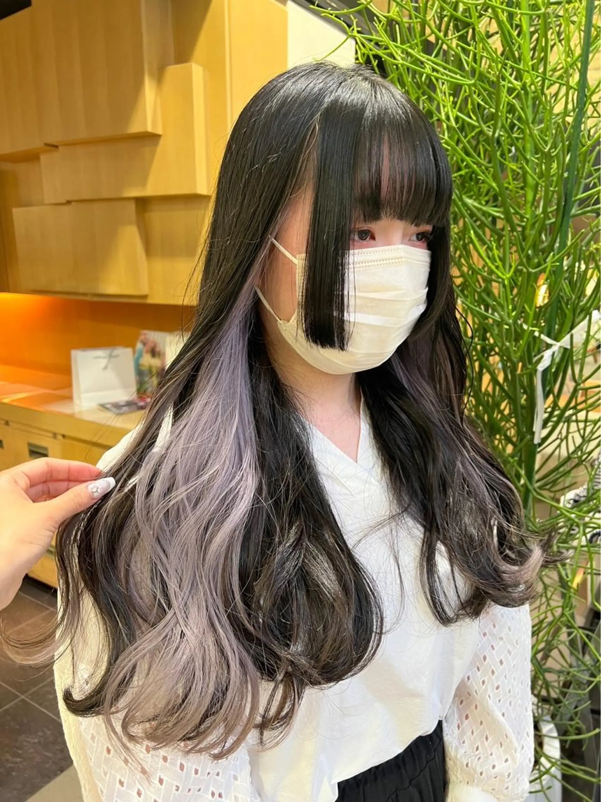 ロング 韓国ネイル🤎 ワンホン🩷くれはのネイルデザイン