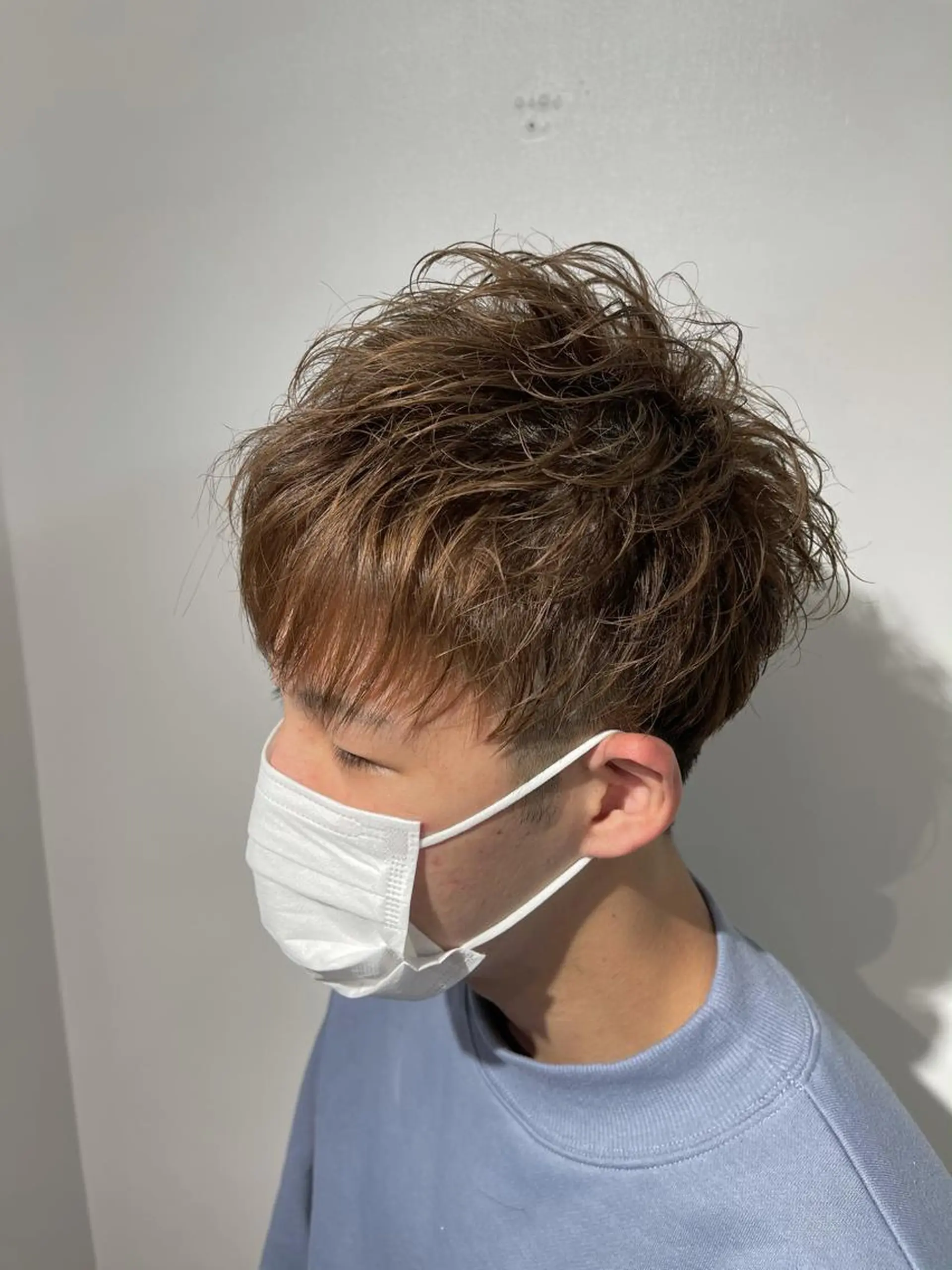 ショート カラー メンズ マッシュ アッシュ ベージュカラー ショートヘア メンズ専門 Stylist吉川のヘアスタイル