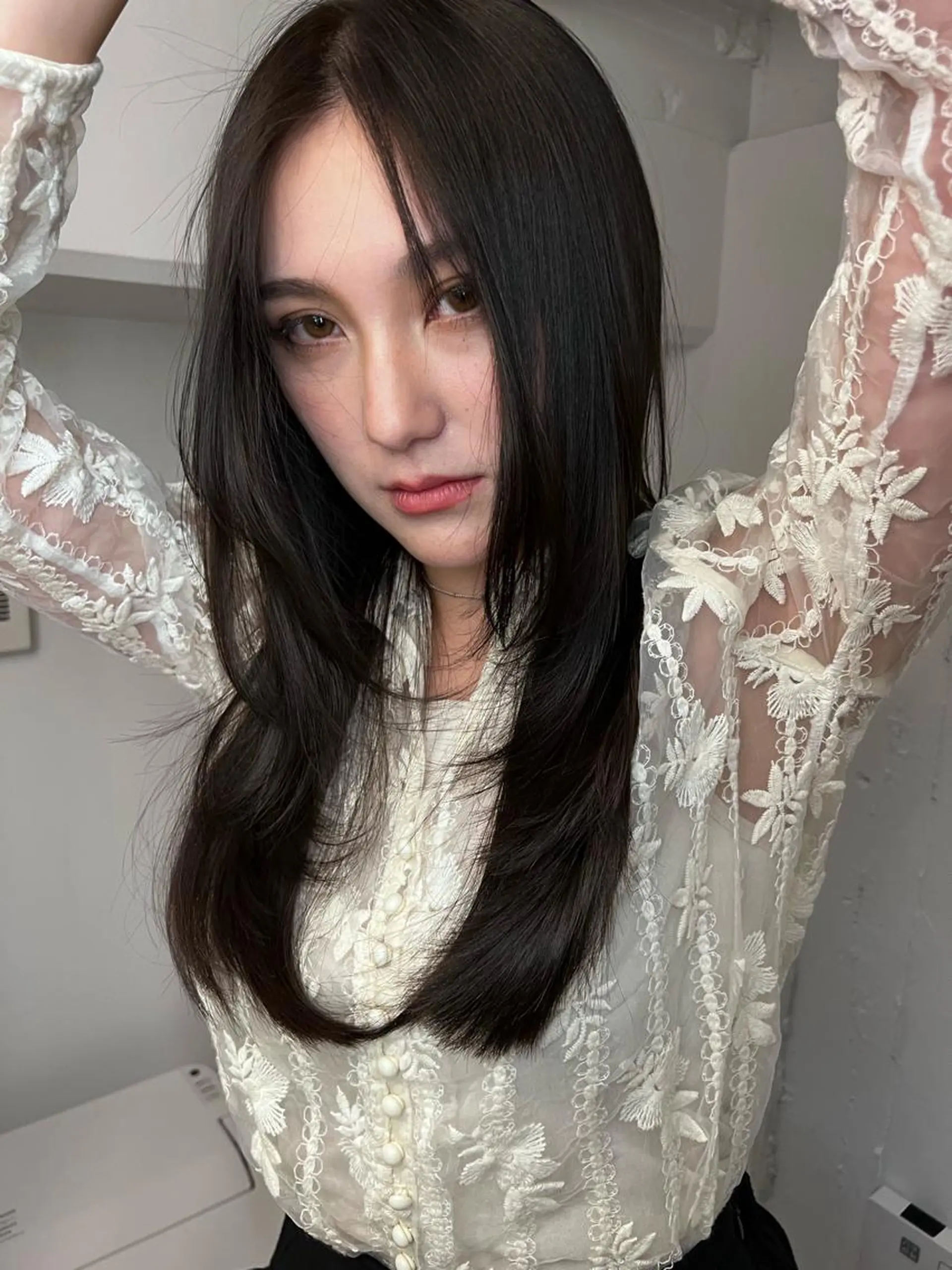 ロング 髪質改善 韓国風ヘア レイヤーカット ロング トリートメント 🇨🇳ワンホンヘア 下田鉄也のヘアスタイル