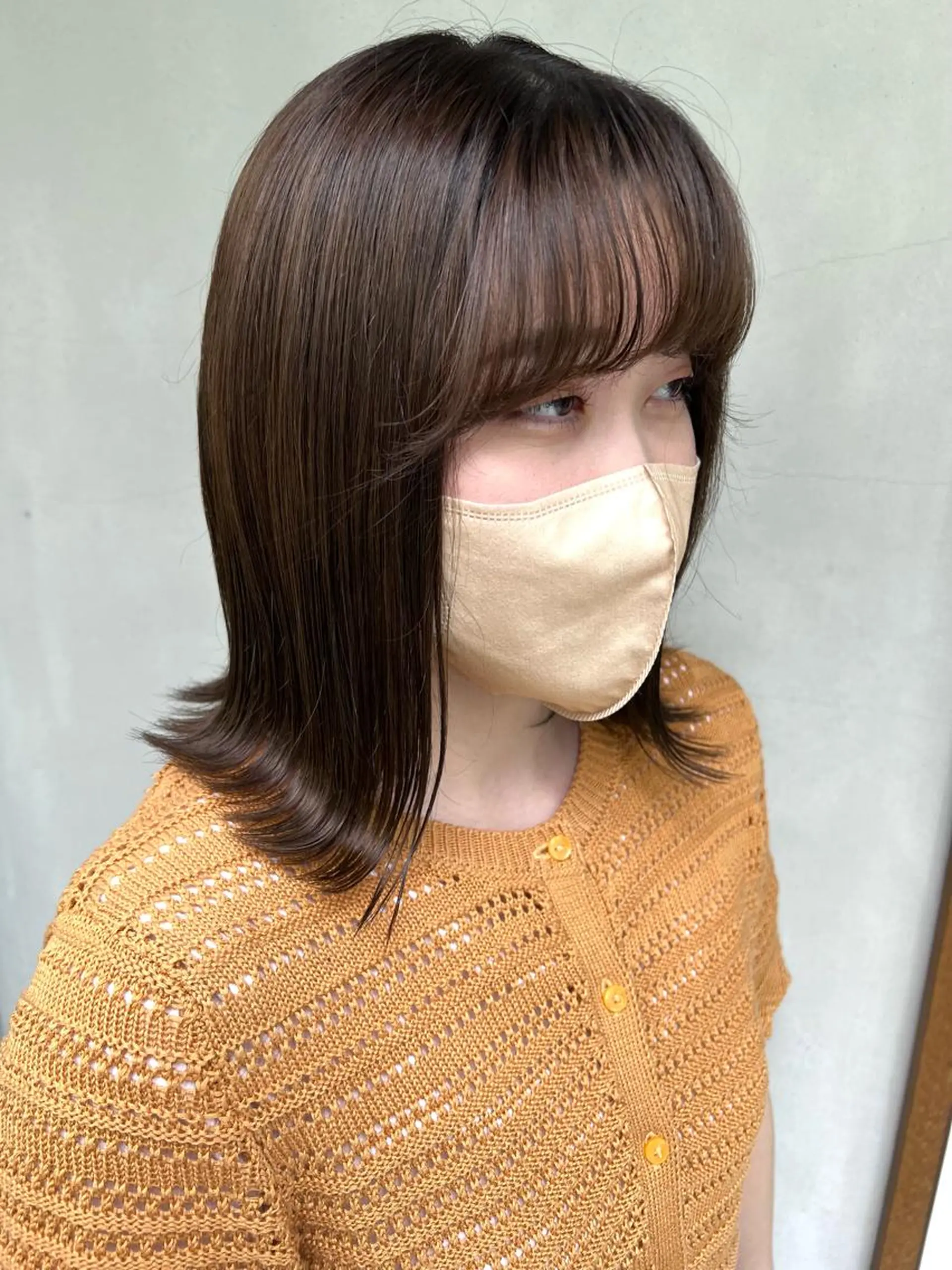 ミディアム カラー グレージュ カット ヘアカラー トリートメント ENIF　大島 芽生のヘアスタイル