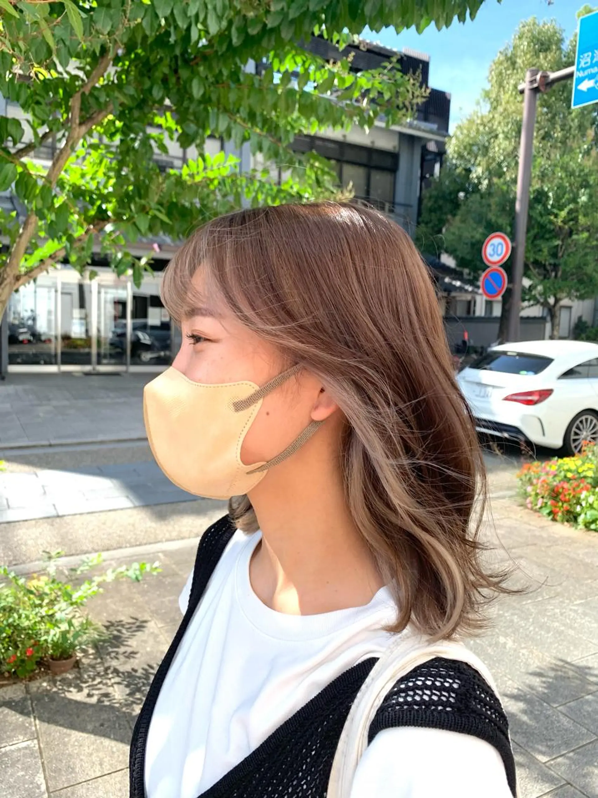 ミディアム カラー ミストバング  フェイスフレーミング Lunapiena所属・Lunapiena 🫧ナナのヘアスタイル