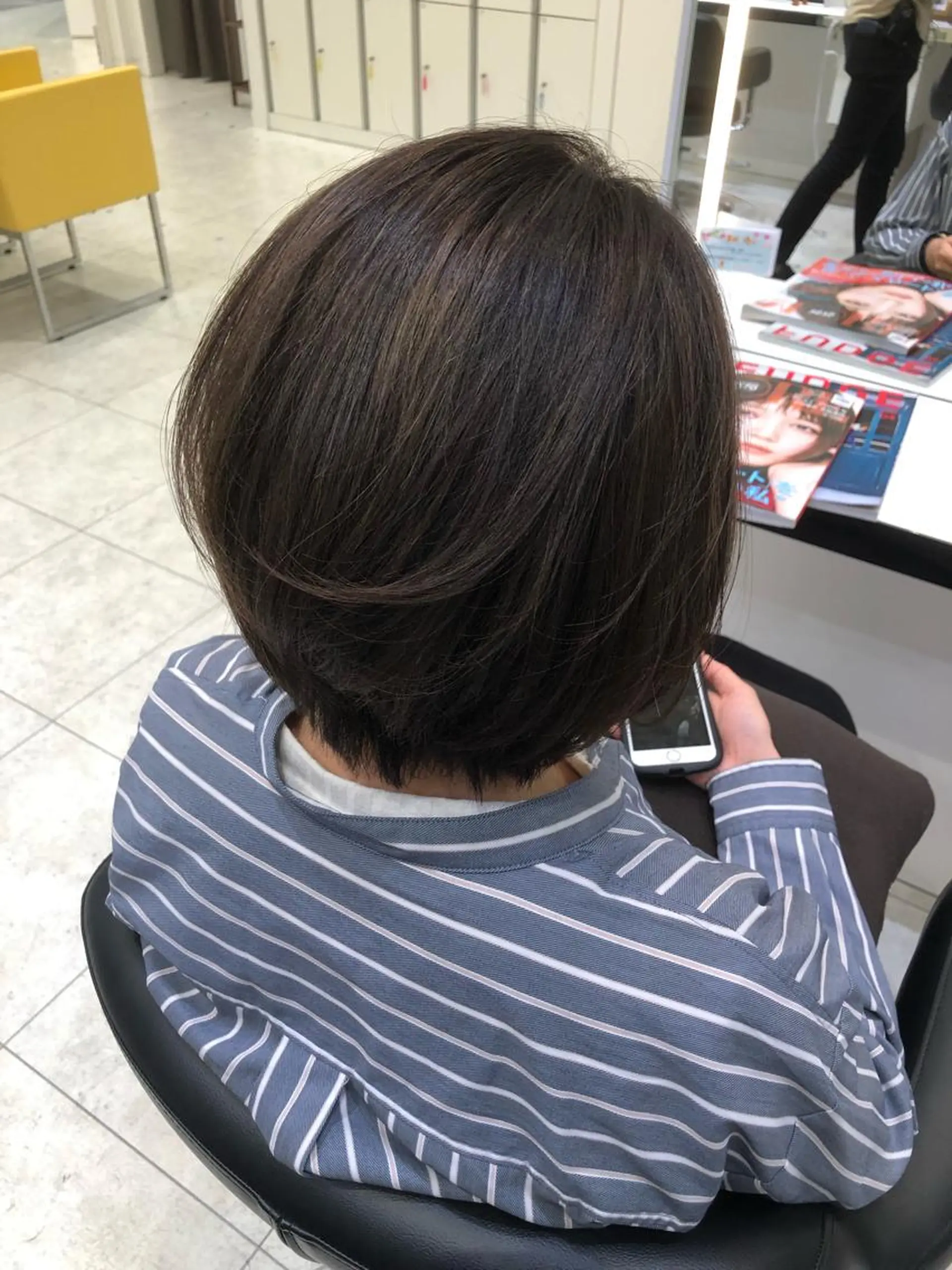 ショート ヘアカラー トリートメント 岸 保奈美のヘアスタイル