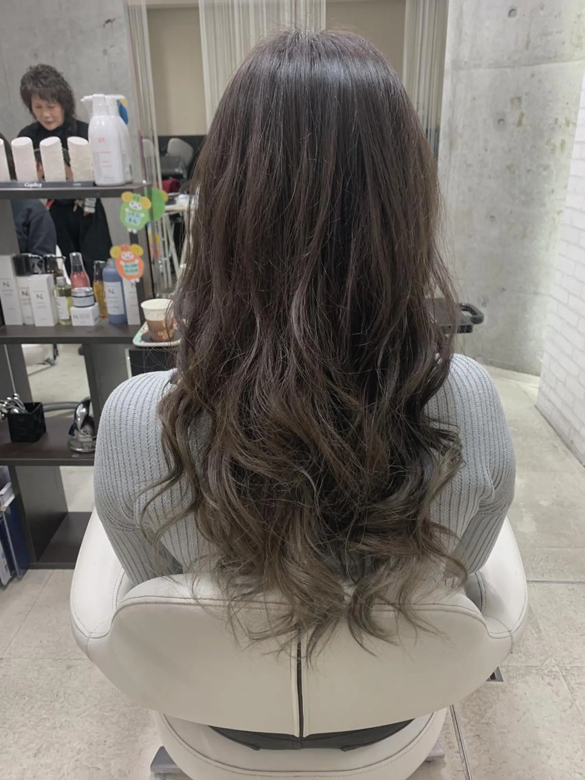 ロング カット パーマ brace 立花のヘアスタイル