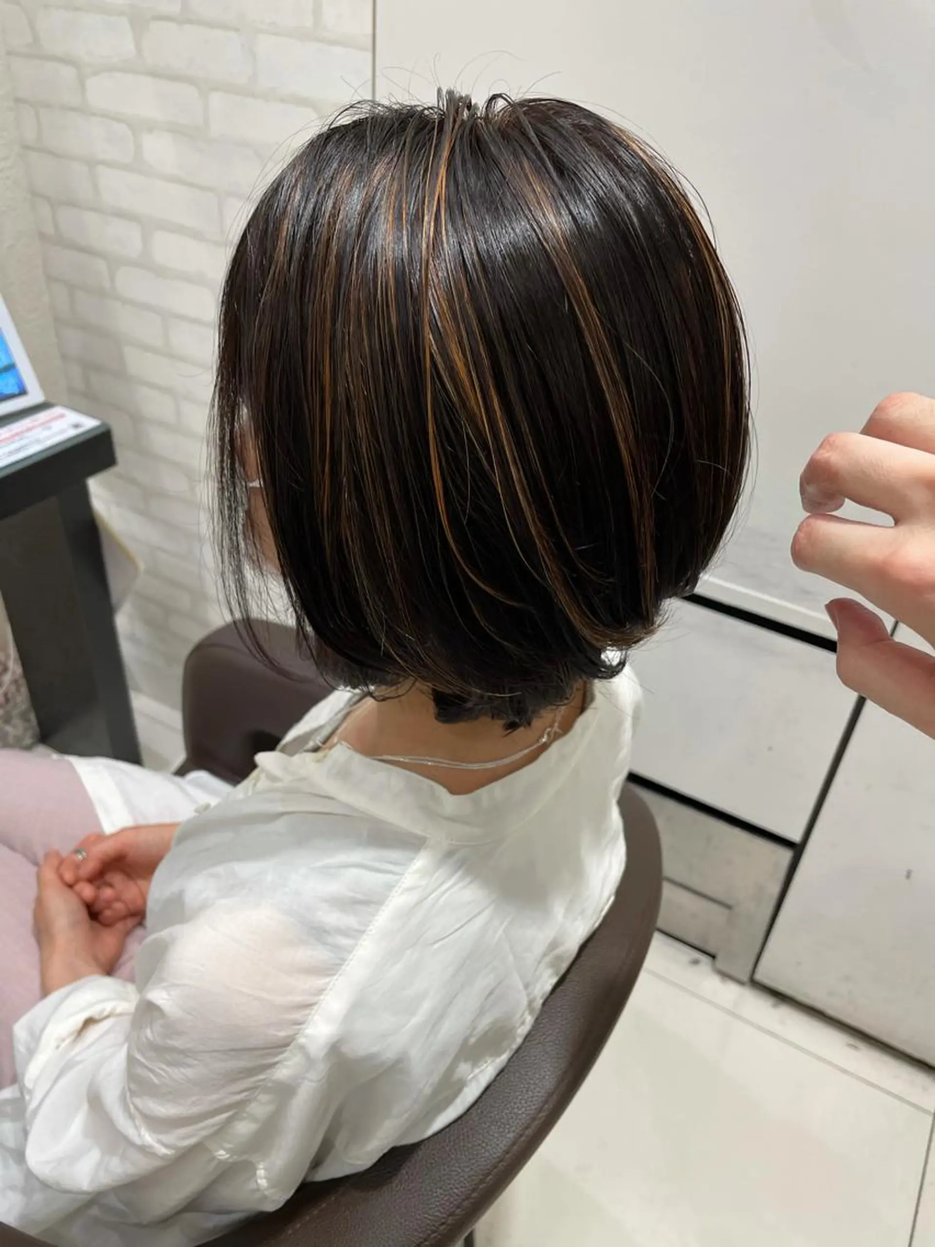 ミディアム ハイライト EARTH 山﨑龍馬のヘアスタイル