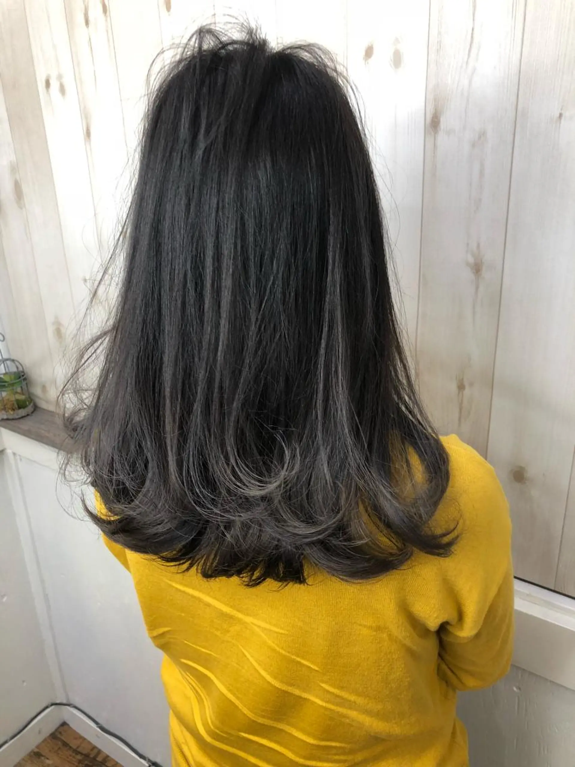 セミロング カラー ダークグレー グラデーションカラー ヘアカラー FERNA池袋所属・マンツーマン施術✂︎ 金田尚久🎨のヘアスタイル
