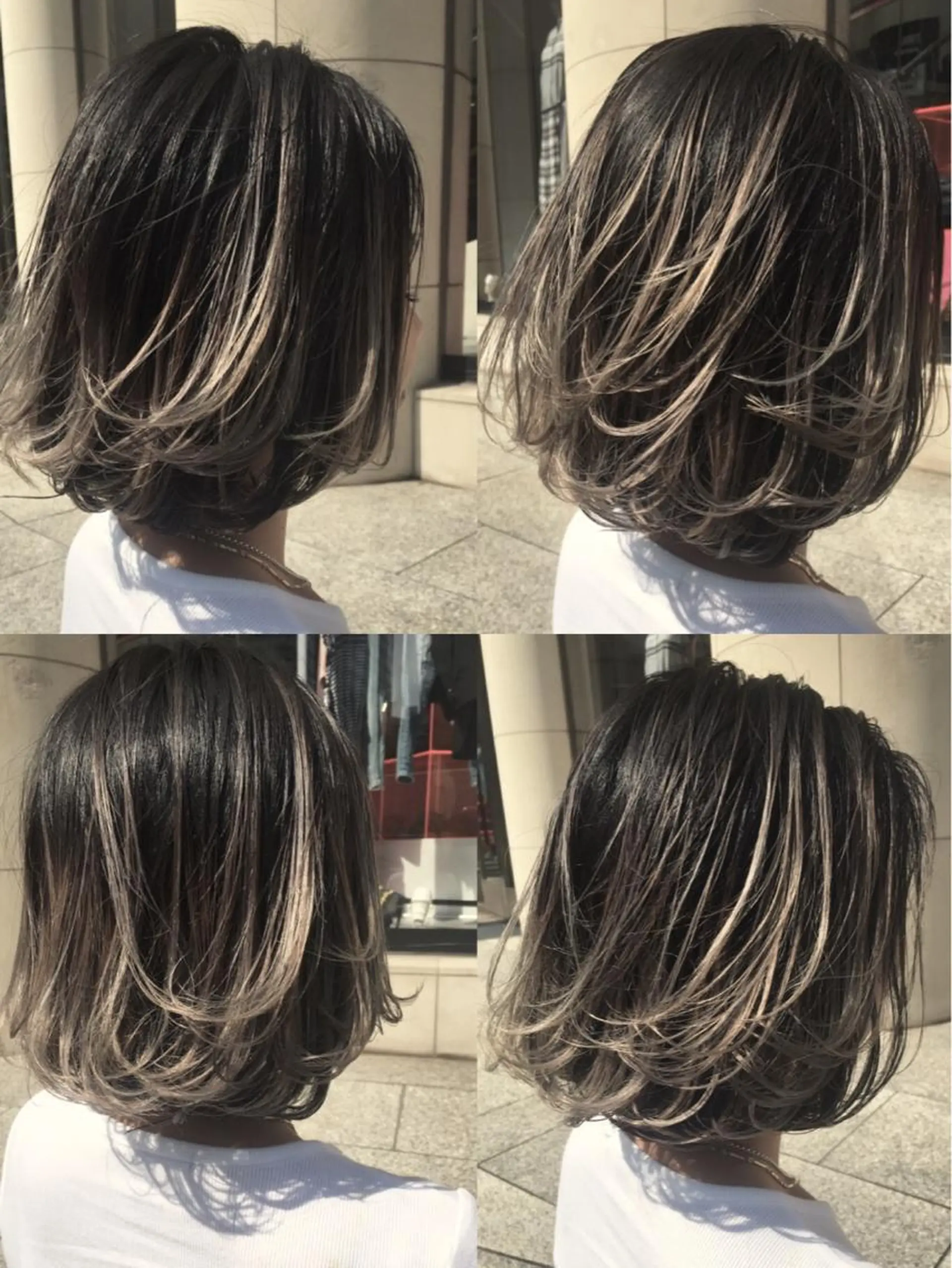 ショート カラー ヘアアレンジ ショートボブ アッシュ バレイヤージュ ハイライトカラー ボブ カット ヘアカラー トリートメント ブリーチ＆カラーが 得意☀️望月宣雄☀️のヘアスタイル