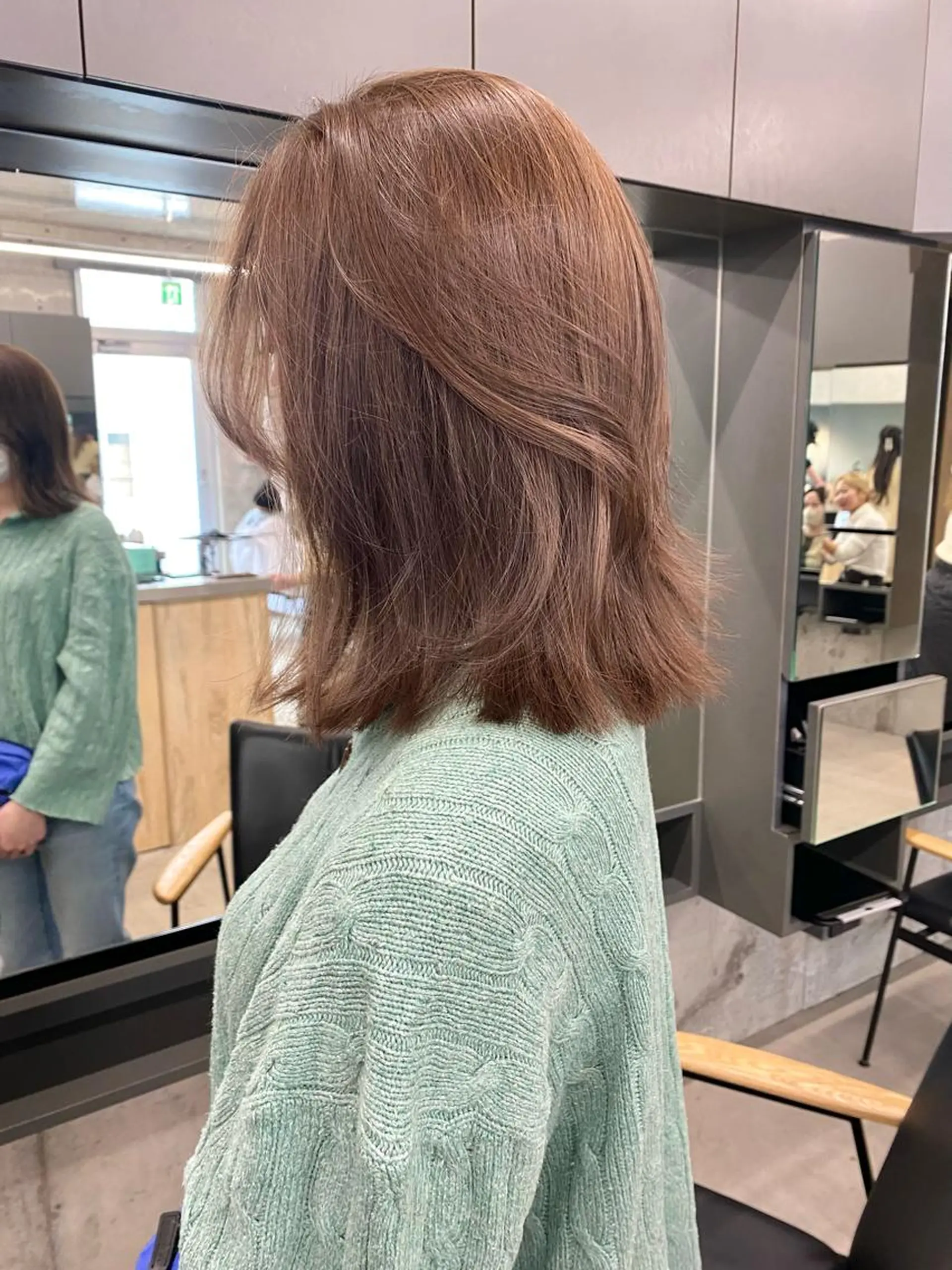 ミディアム カラー カット ヘアカラー レイヤー/柔色 /saKiのヘアスタイル
