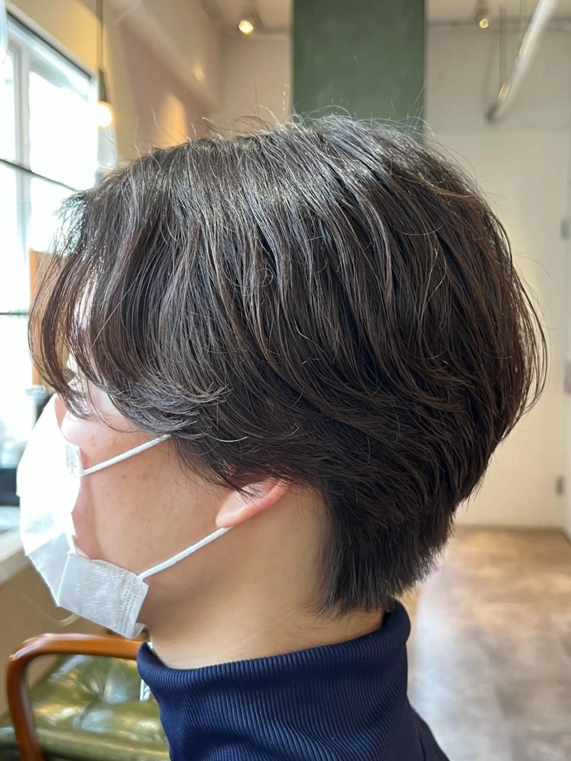 ショート メンズ カット 難波/メンズウルフ・ フェザーパーマ鶴田文のヘアスタイル