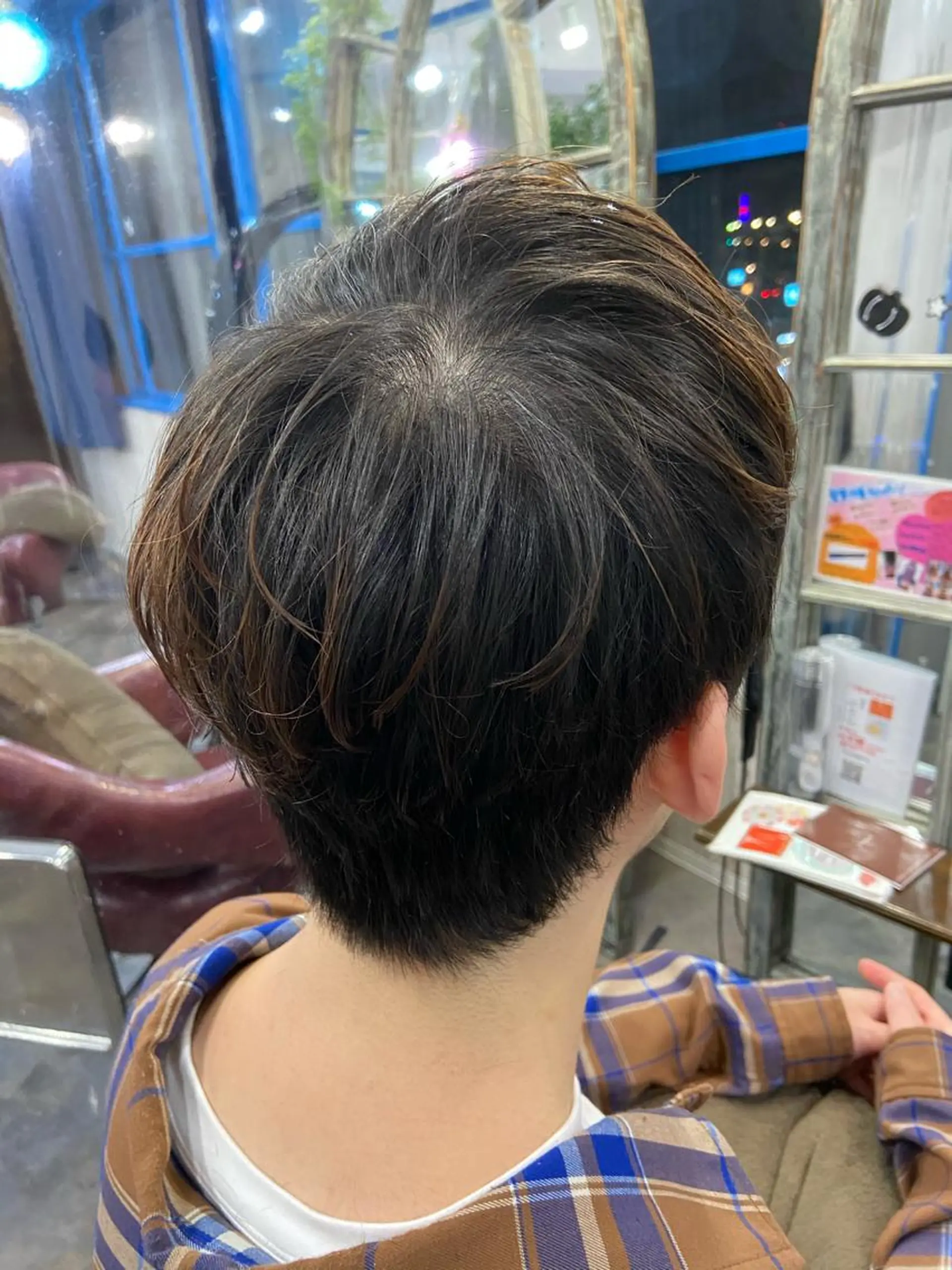 ショート メンズ カットパーマ✂️ 小坂田玲亜のヘアスタイル