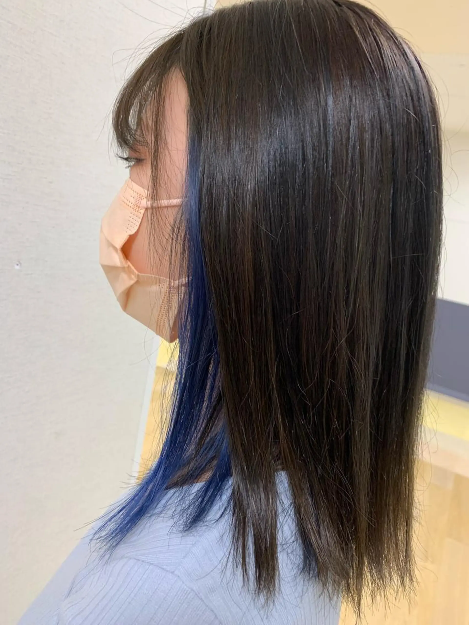 ミディアム カラー アッシュ ブルーカラー ブルーアッシュ 高橋友里亜 /フリーランスのヘアスタイル