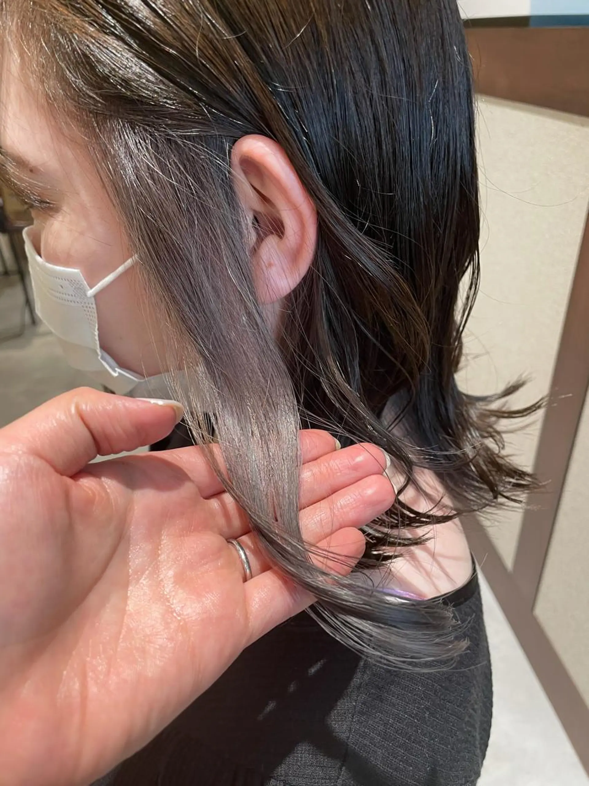 ミディアム カラー ヘアカラー 高木 櫻のヘアスタイル