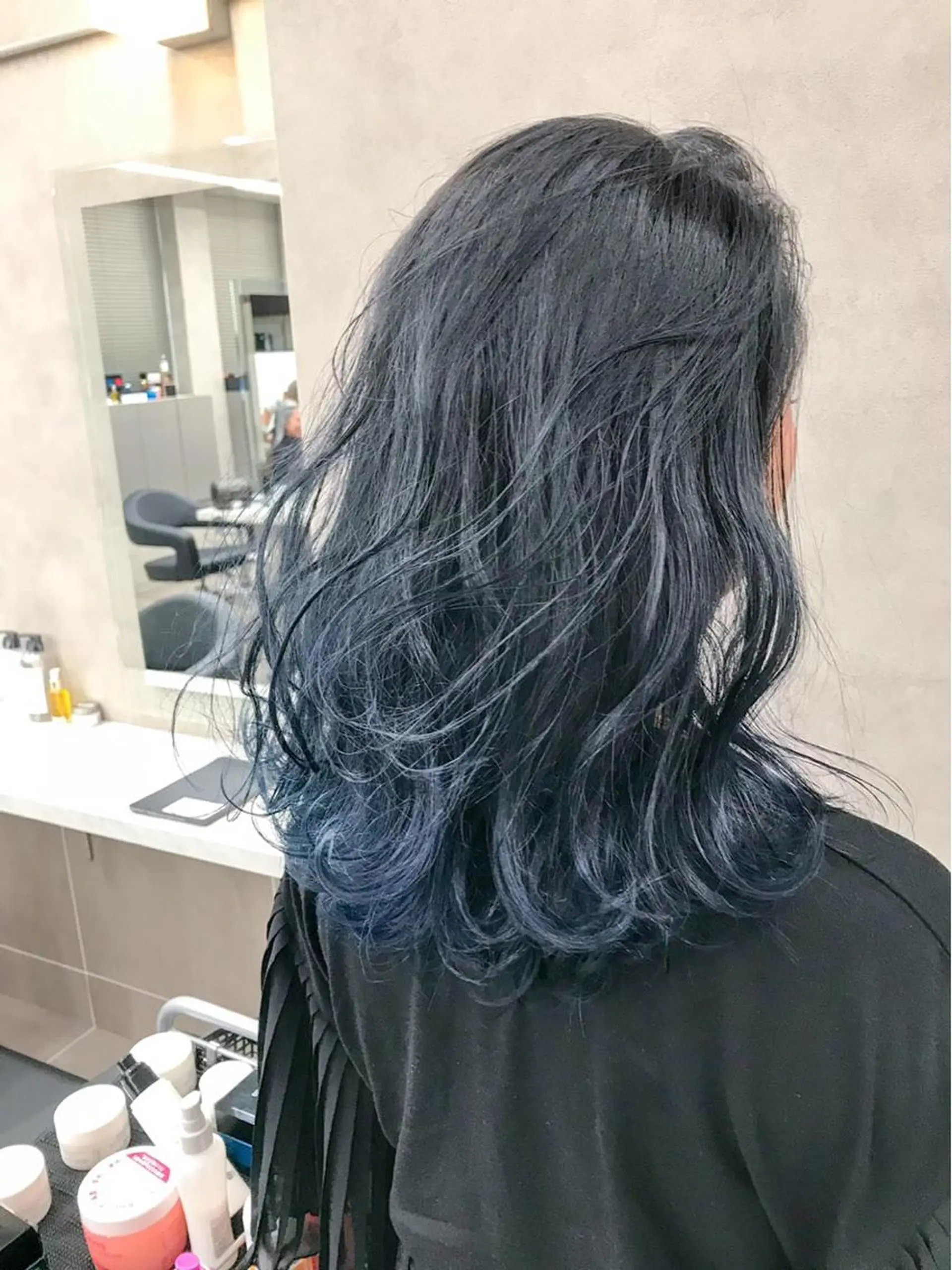 ロング カラー ブルーカラー グラデーションカラー シルバー ヘアカラー トリートメント 🌈ハイトーン/ボブ 長江理志🌈のヘアスタイル