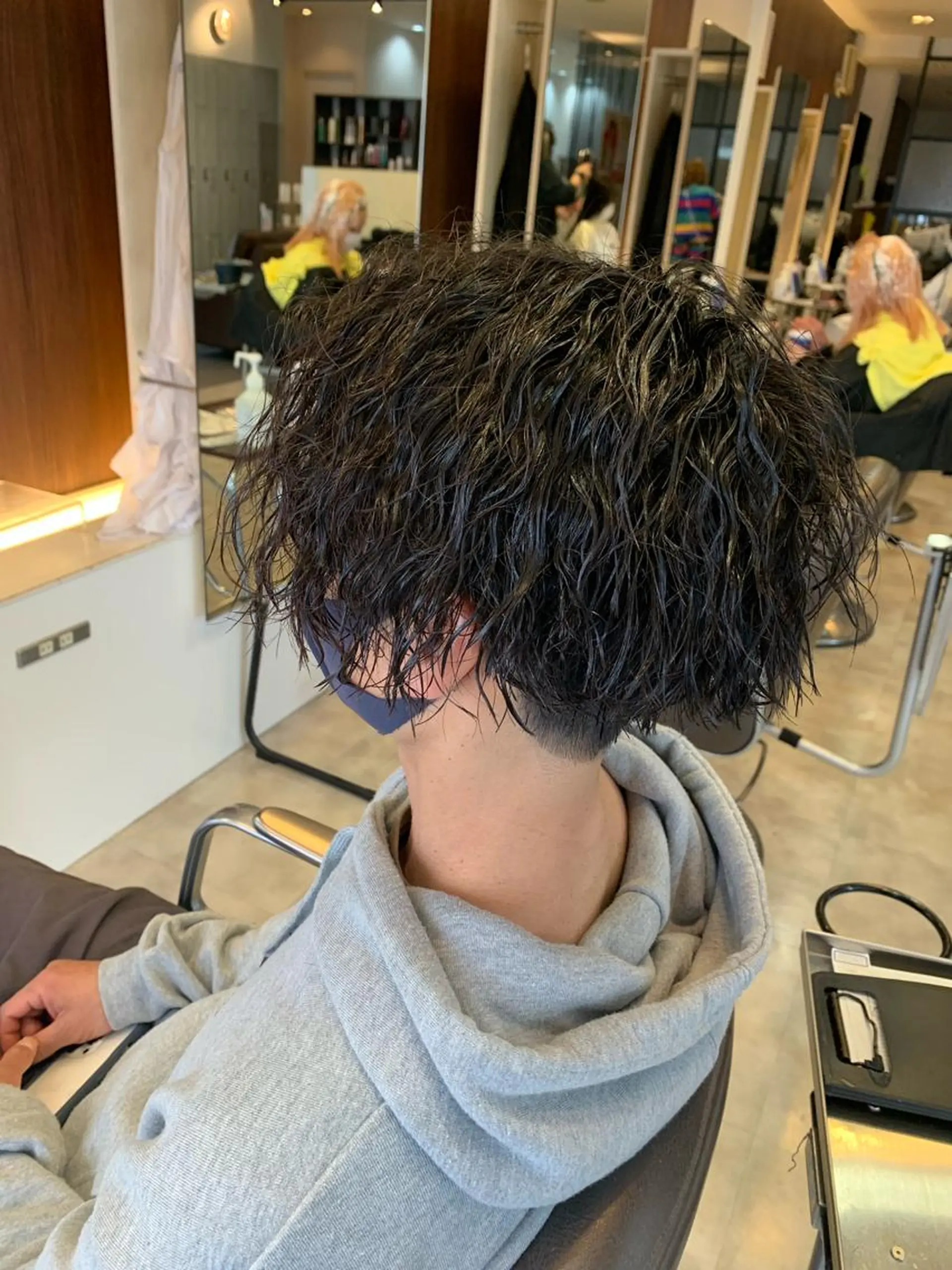 ミディアム メンズパーマ/難波/ 心斎橋　室園亮佑のヘアスタイル