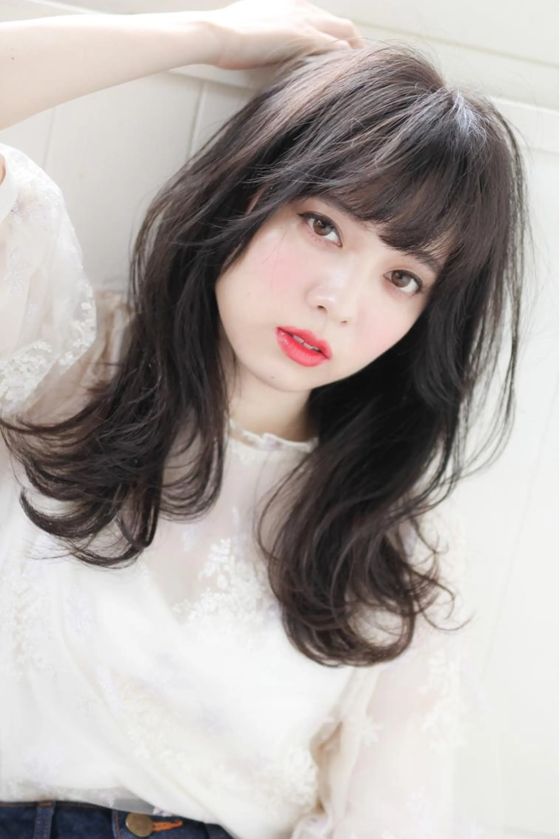 セミロング パーマ セミロングパーマ レイヤーカット ローレイヤー カット パーマ トリートメント さとう ダリューシュたかひこのヘアスタイル