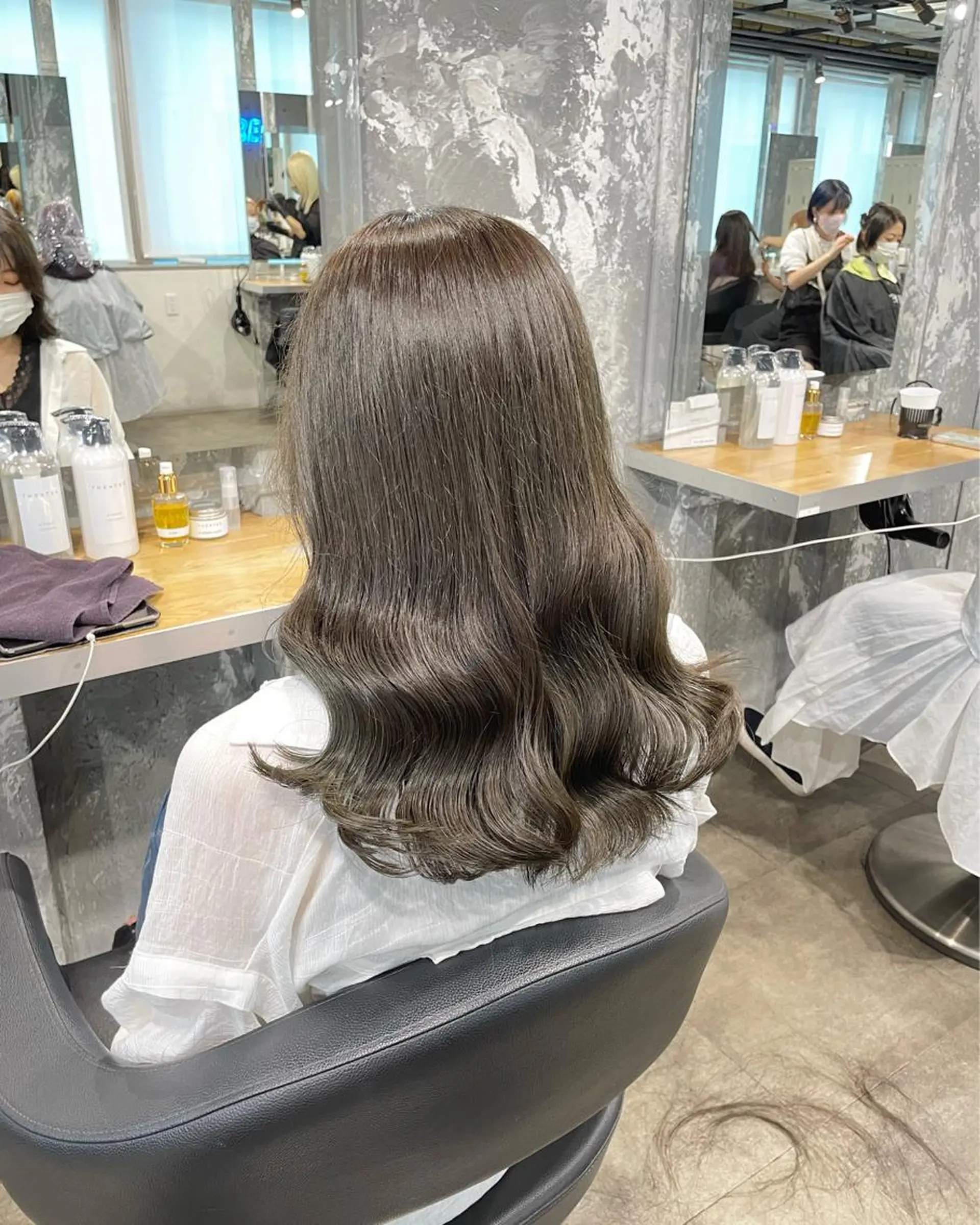 ロング カラー カット ヘアカラー トリートメント ヘアセット I'S.横浜所属・赤み消しカラー 🍀JUNKIのヘアスタイル