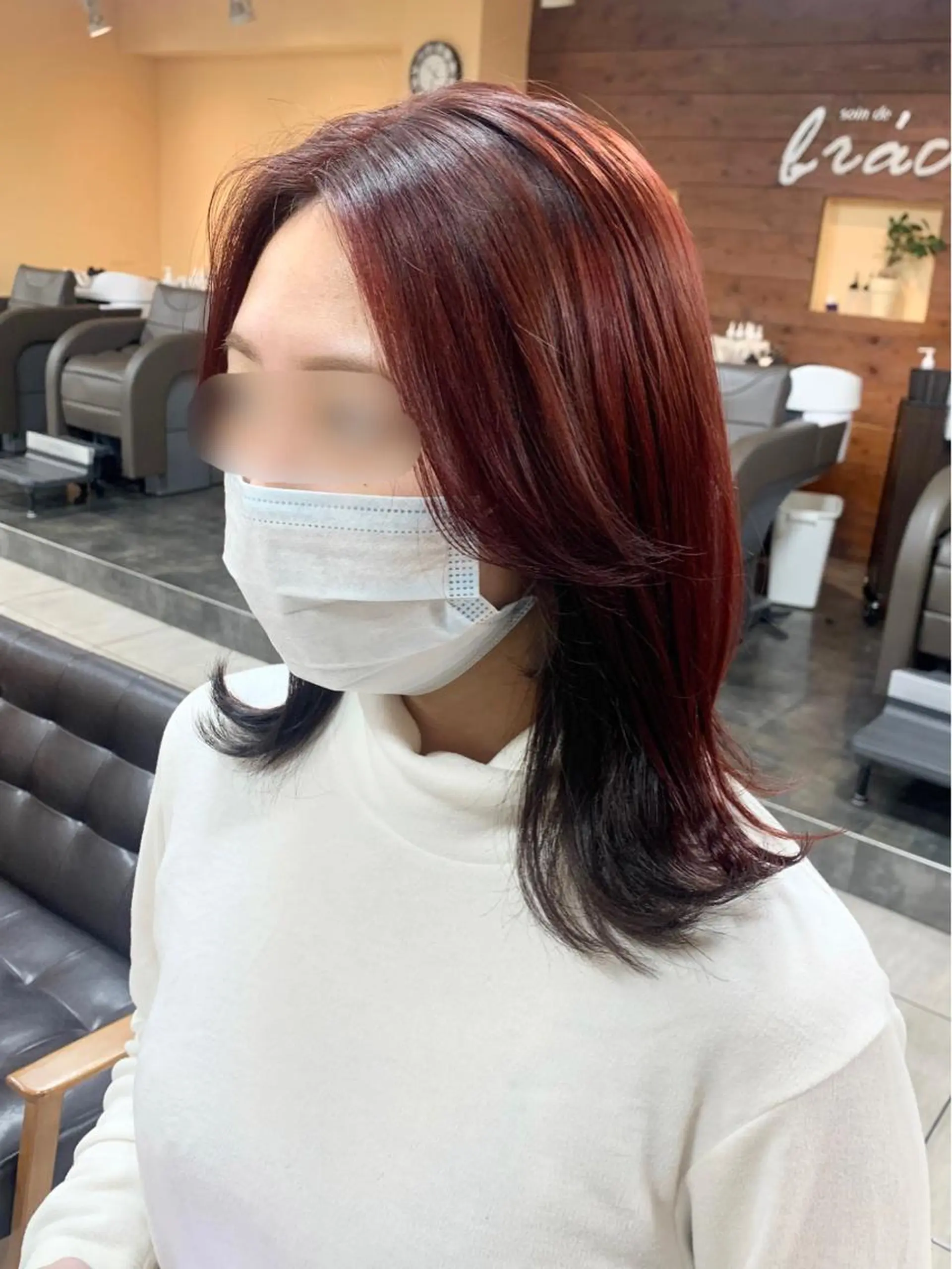 ミディアム カット ヘアカラー トリートメント 🫧艶髪カラー🫧 森本くるみのヘアスタイル