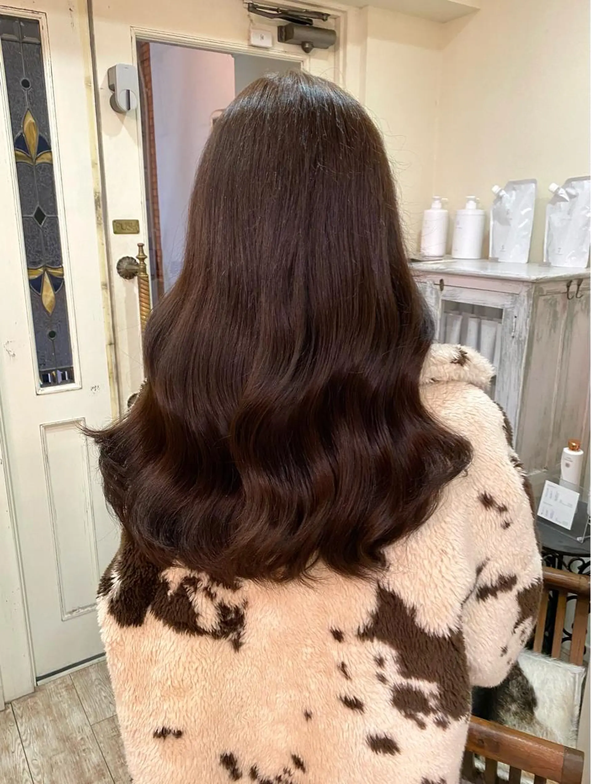 ロング カラー 黒髪 ブリーチ ブラウンカラー 【艶ヘア】 どうまえのヘアスタイル