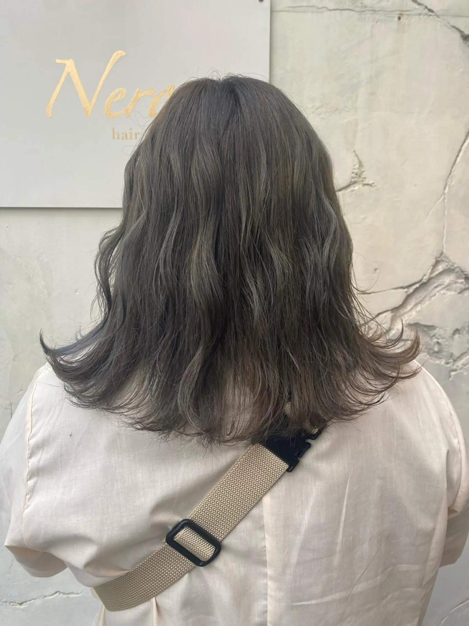 ミディアム カラー ブリーチ 透明感カラー グレージュ オリーブグレージュ オリーブグレー カット ヘアカラー manaka/カット モデル募集中📣💬のヘアスタイル