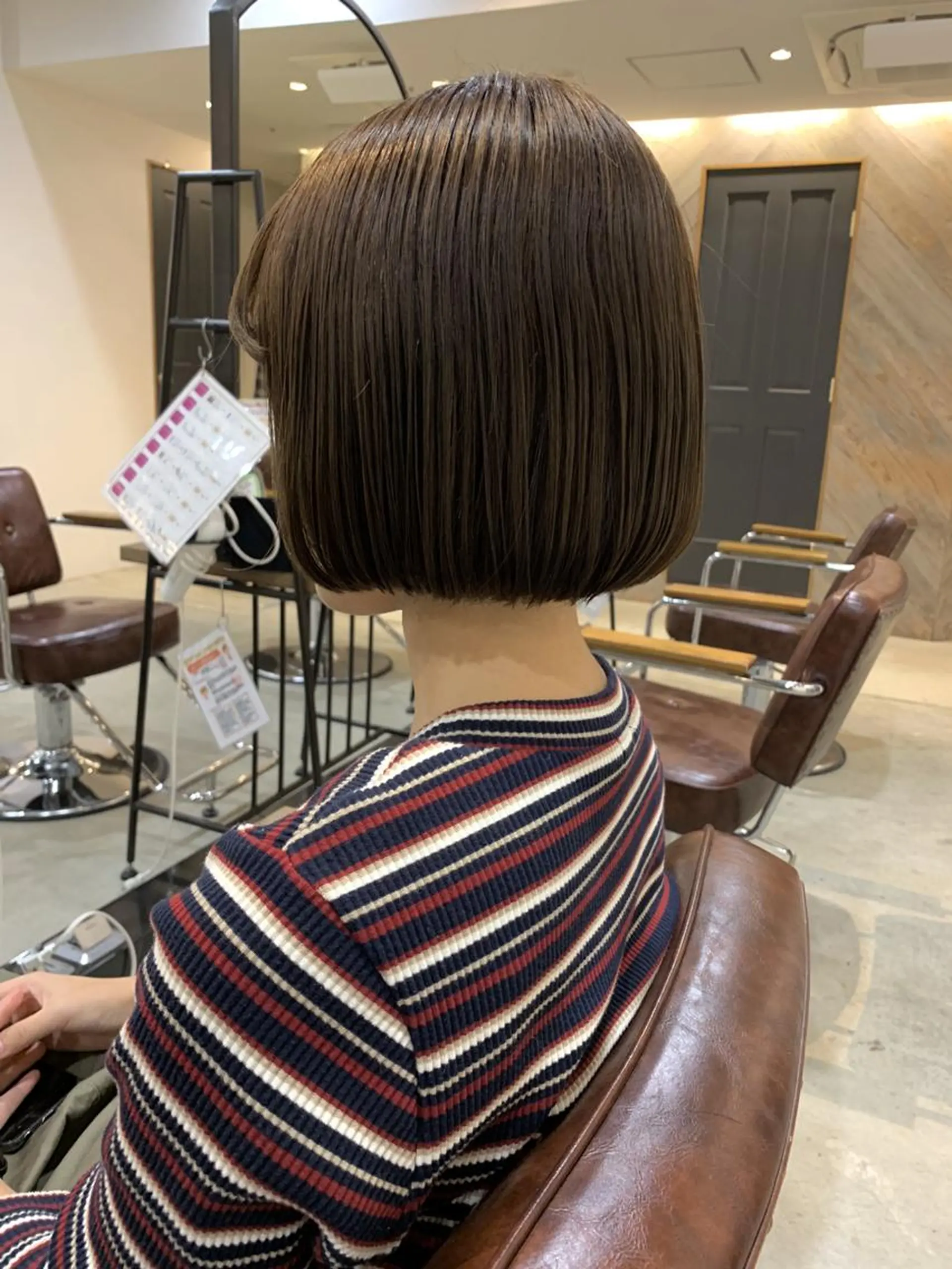 ミディアム カラー パーマ ヘアアレンジ メンズ キッズ ネイル マツエク・マツパ 中津No.1髪質改善 店長✨透ける暗髪のヘアスタイル