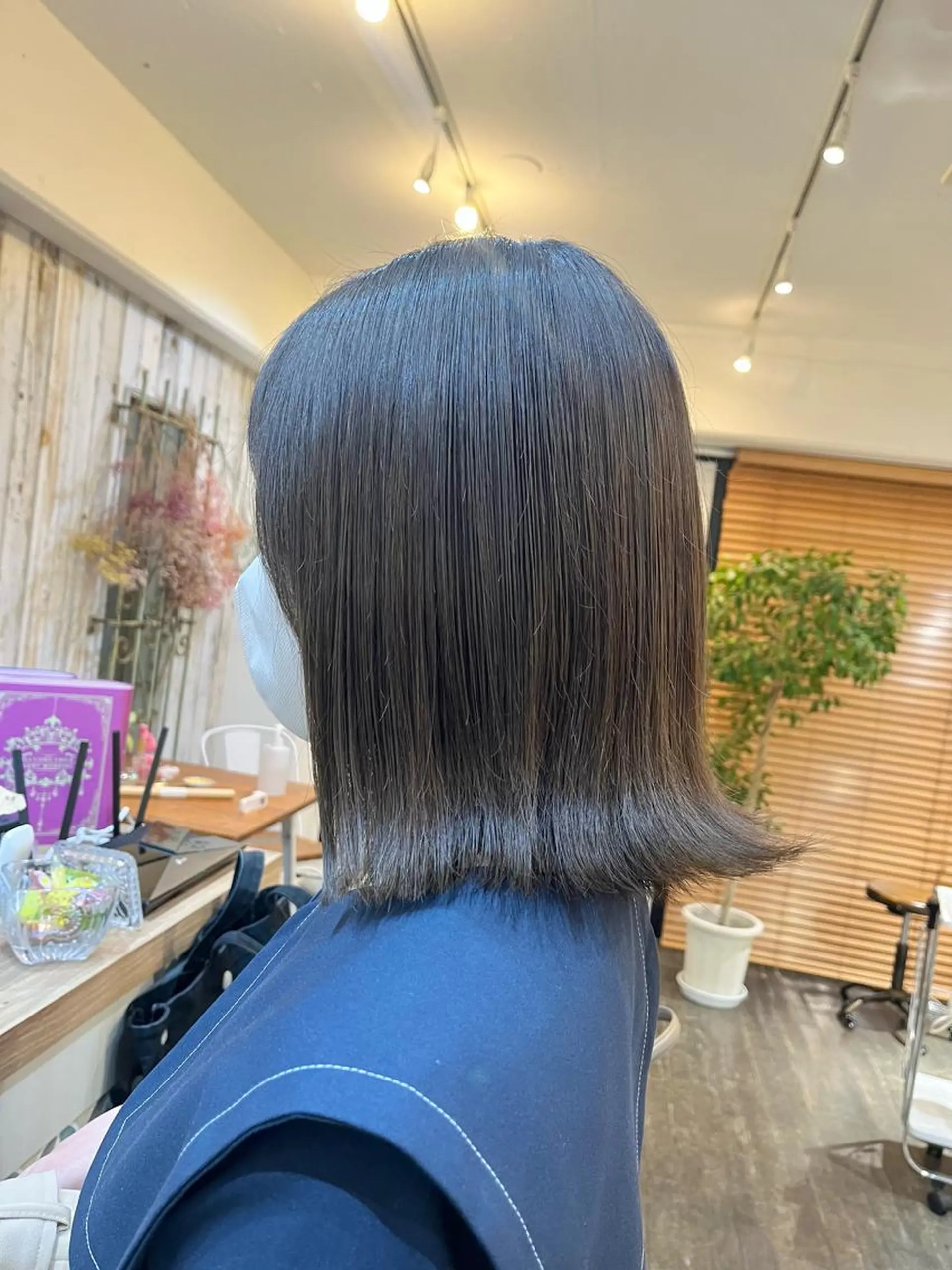 ミディアム カラー アッシュ アッシュグレー アッシュグレージュ グレージュ 髪質改善カラー☆ ヘアアレンジmiyuのヘアスタイル