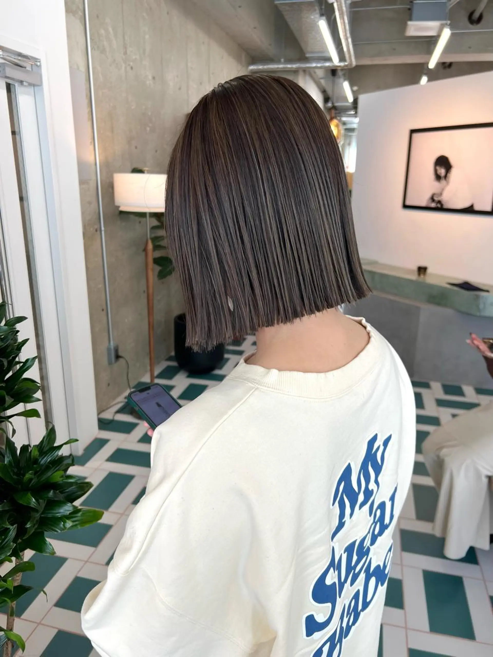 カラー グレージュ ハイライトカラー カット ヘアカラー ハイライトカラー MINAMIのヘアスタイル