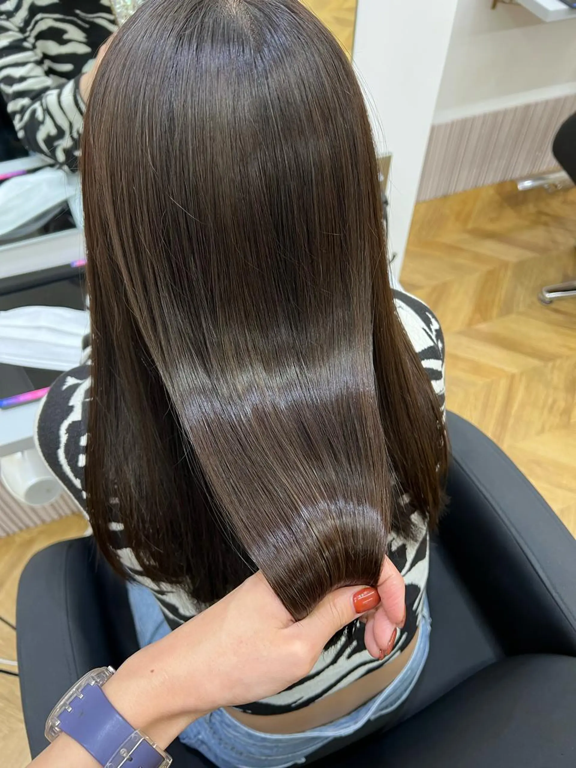 ロング カラー ヘアアレンジ トリートメント 縮毛矯正 ✨髪質改善✨ 韓国ヘア🇰🇷ゆいのヘアスタイル