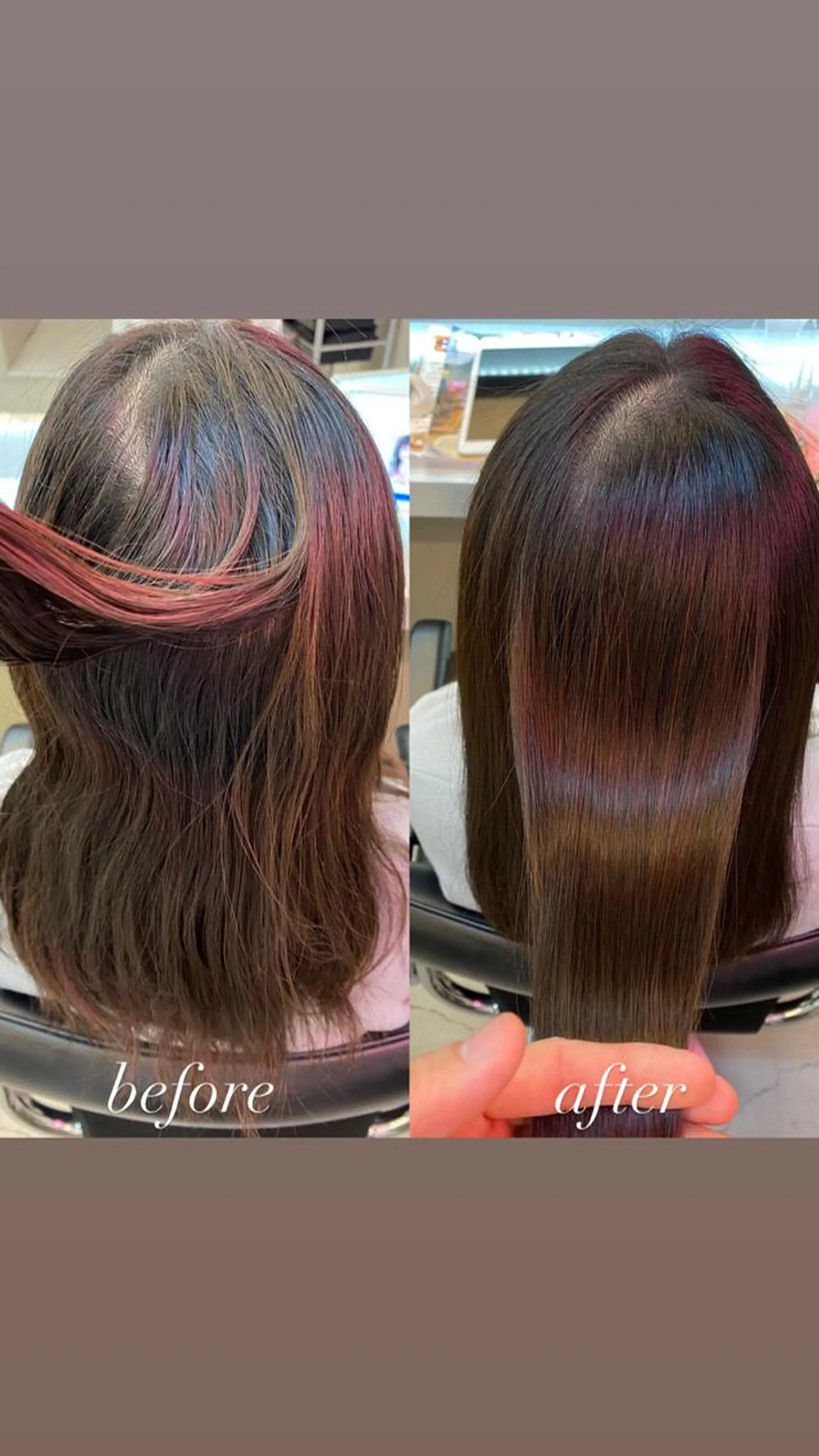 セミロング 髪質改善 トリートメント カット 縮毛矯正 トリートメント 透明感・ハイトーン・ 艶カラー/若林のヘアスタイル