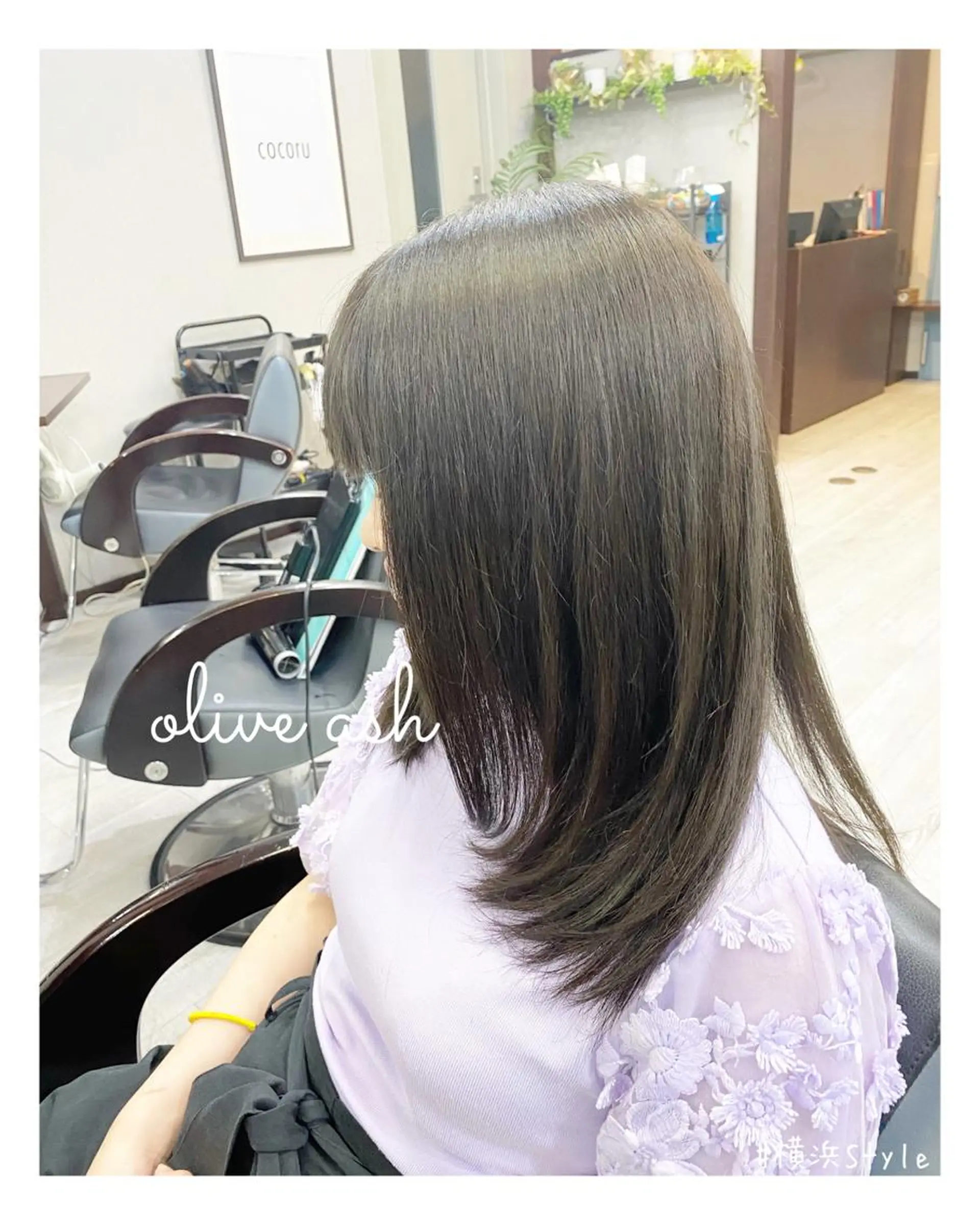 セミロング カラー アッシュ オリーブアッシュ カット ヘアカラー トリートメント cocoru所属・＊横浜駅＊ 金子 誠也のヘアスタイル